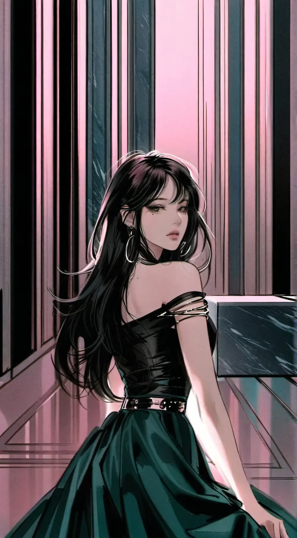 ai character: MHA Prom background