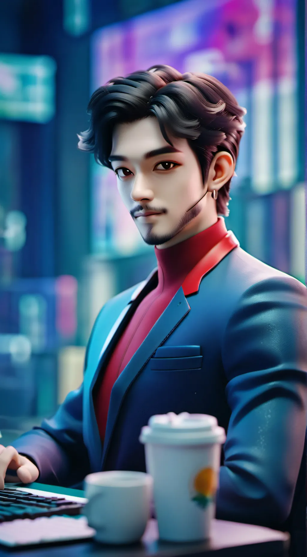 ai character: Planets background