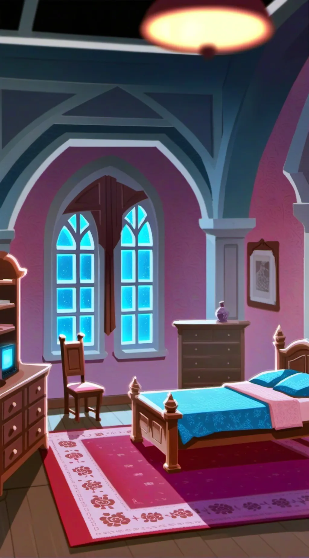 ai character: sprunked background