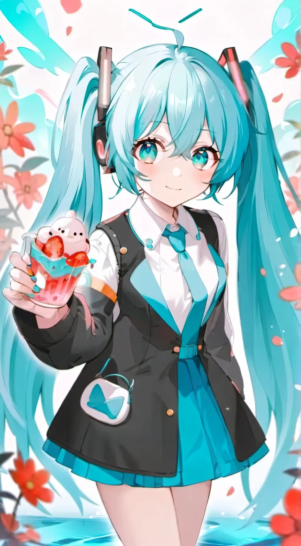 ai character: Hatsune Miku  background