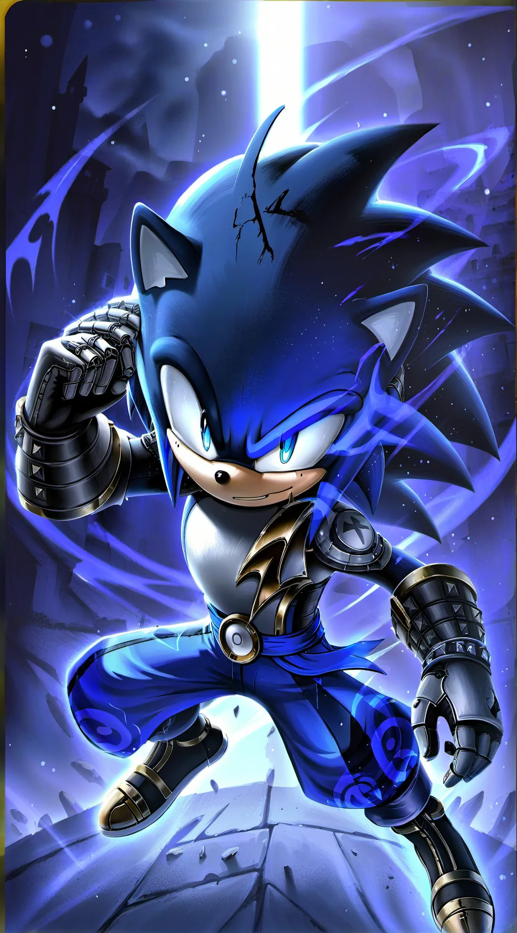 ai character: sonic  background