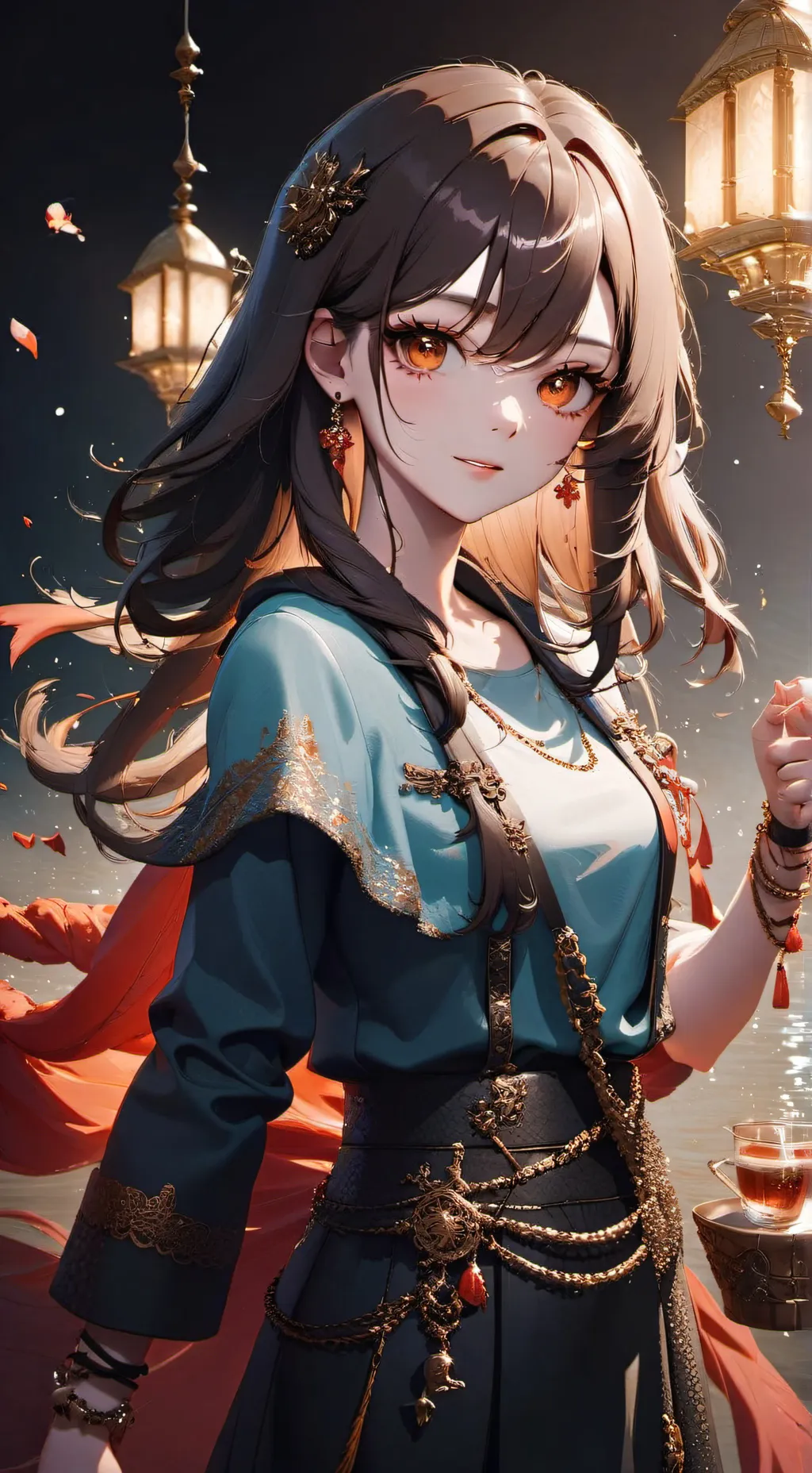 ai character: María 💅❤️☺️🍀 background