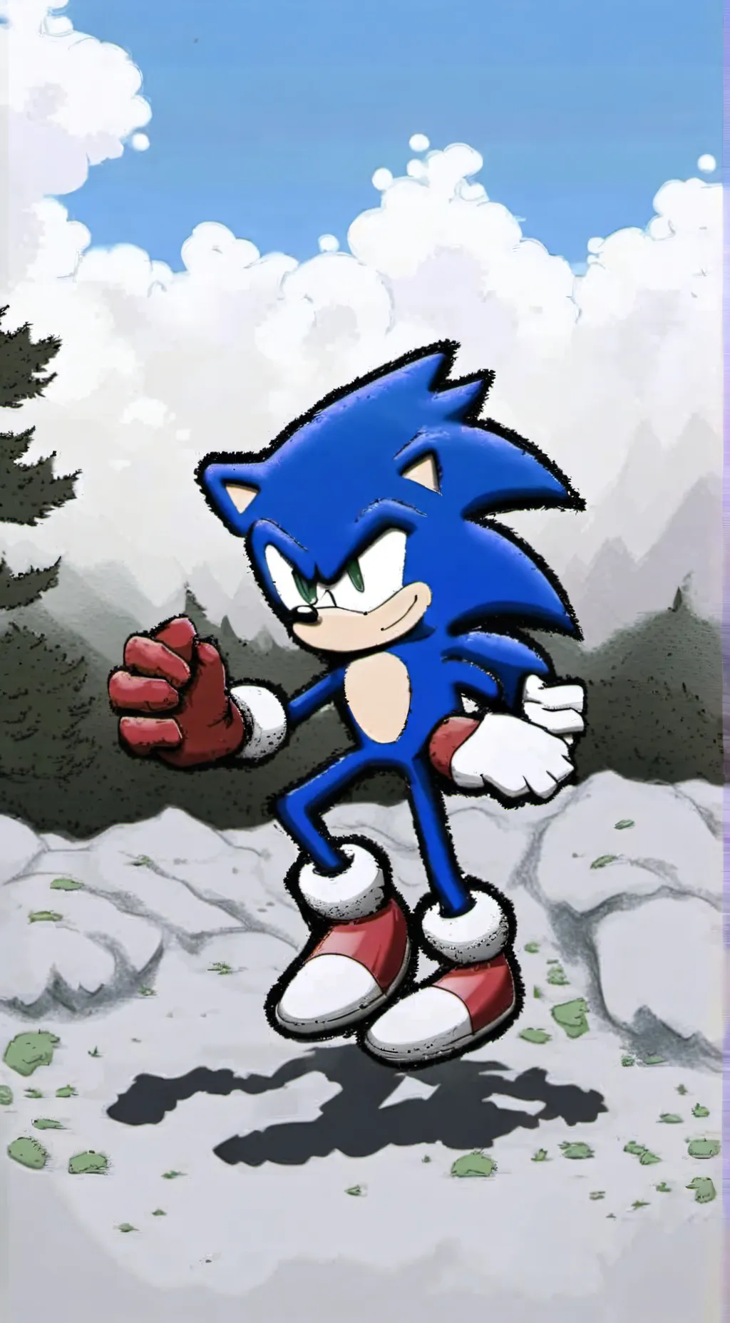 ai character: sonic(.exe) background