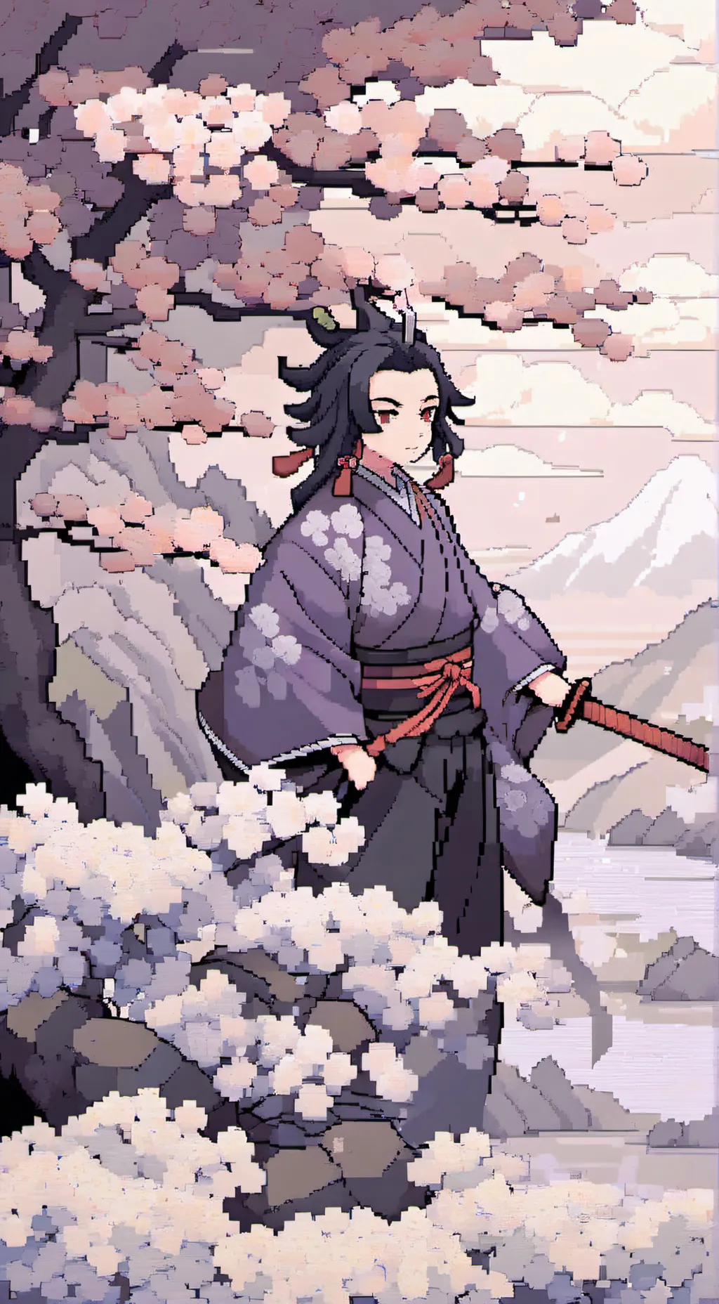 ai character: Tokito - KNY background