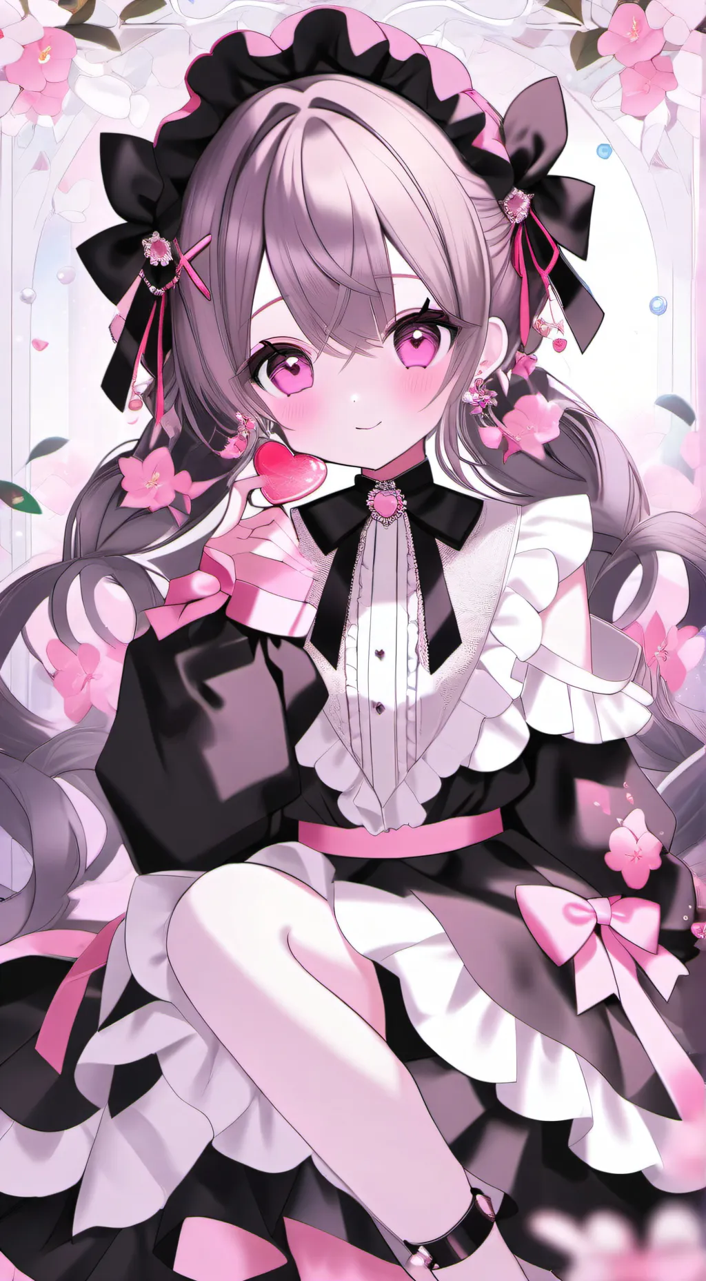 ai character: cherry background