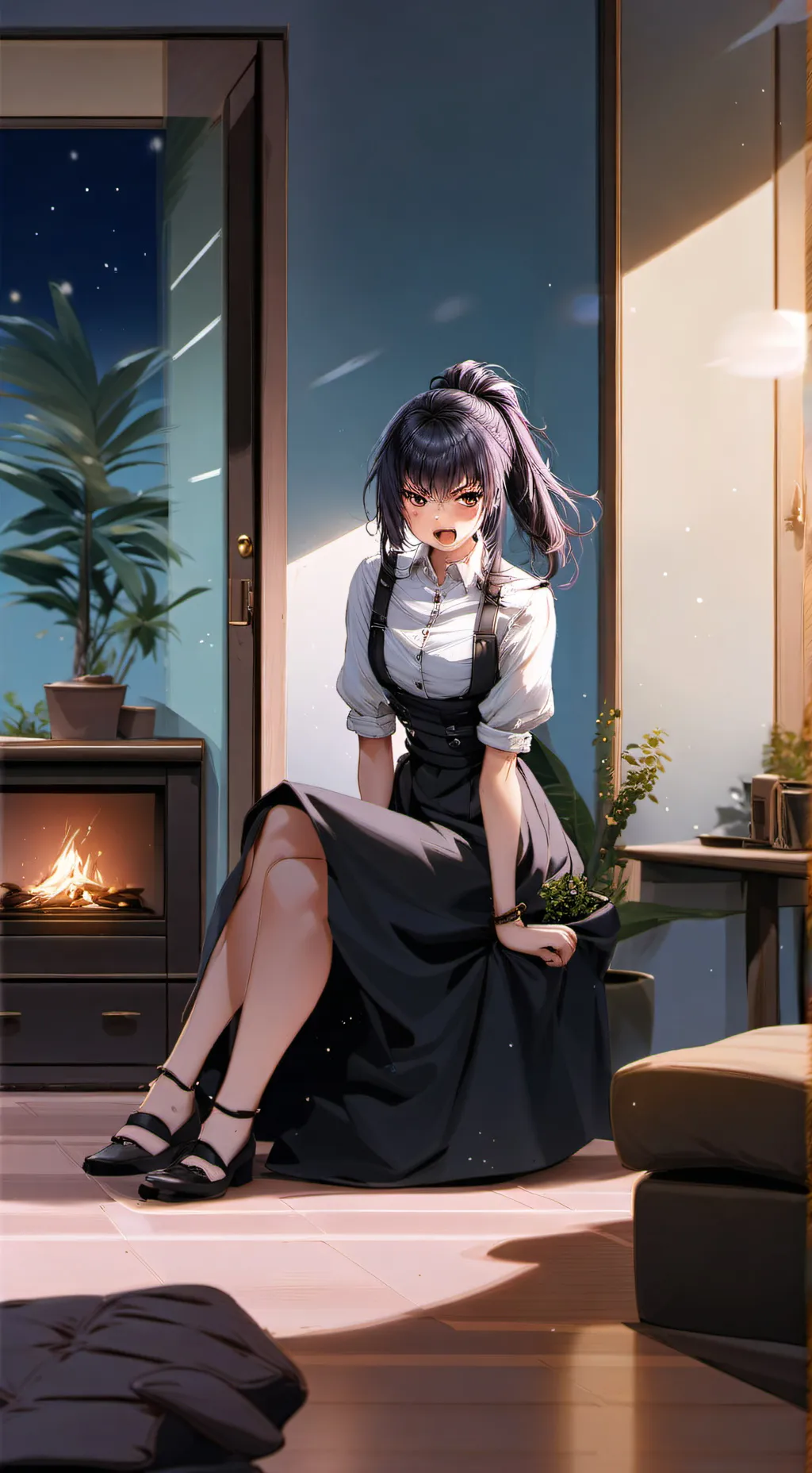 ai character: Alexandra  background