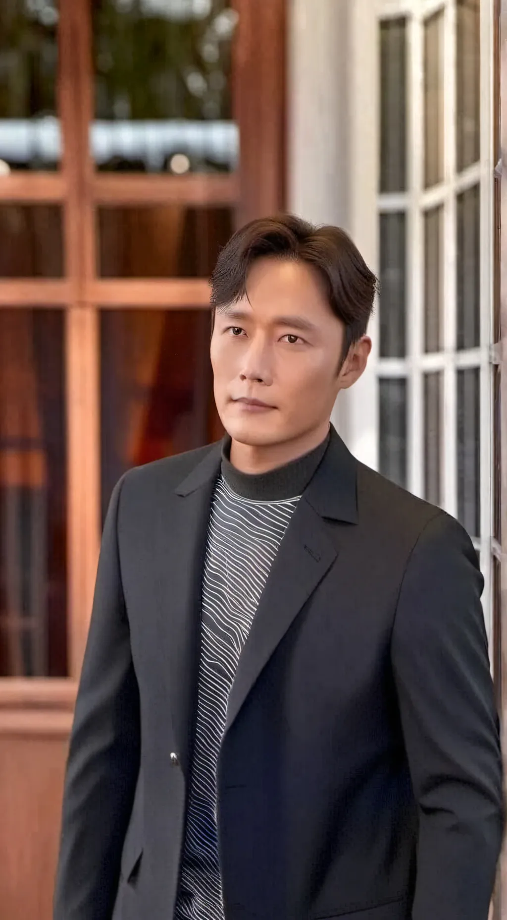 ai character: Lee byung hun  background