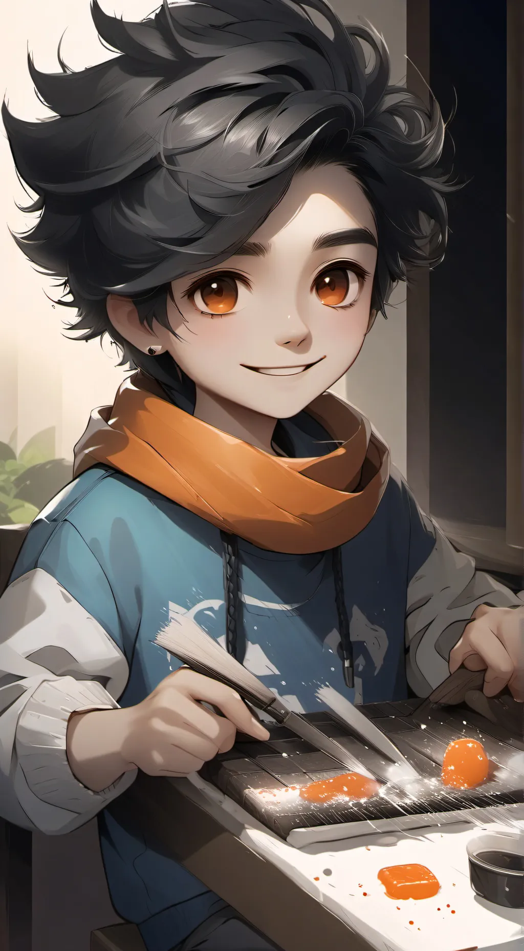 ai character: deiker blue  background