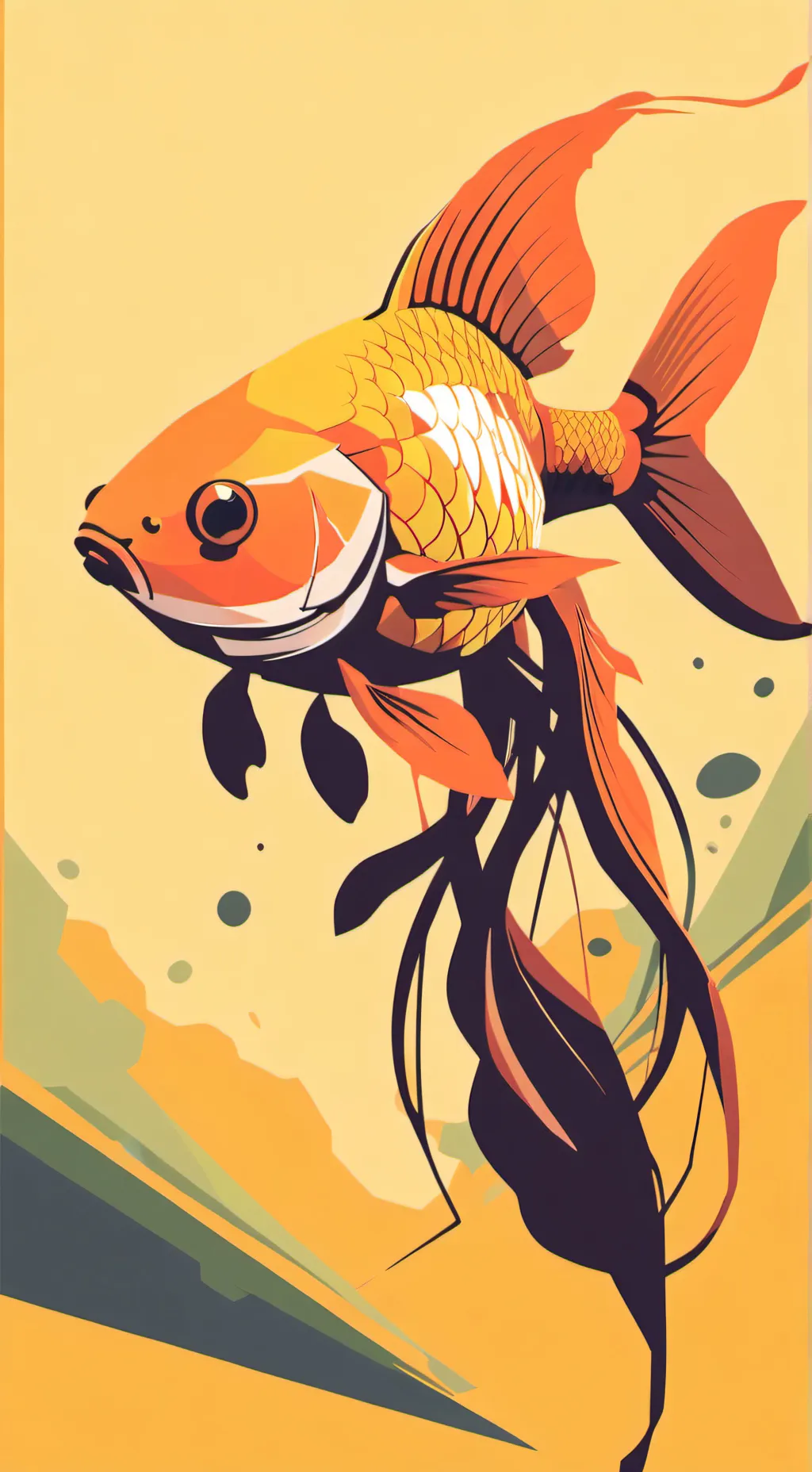 ai character: Goldfish  background