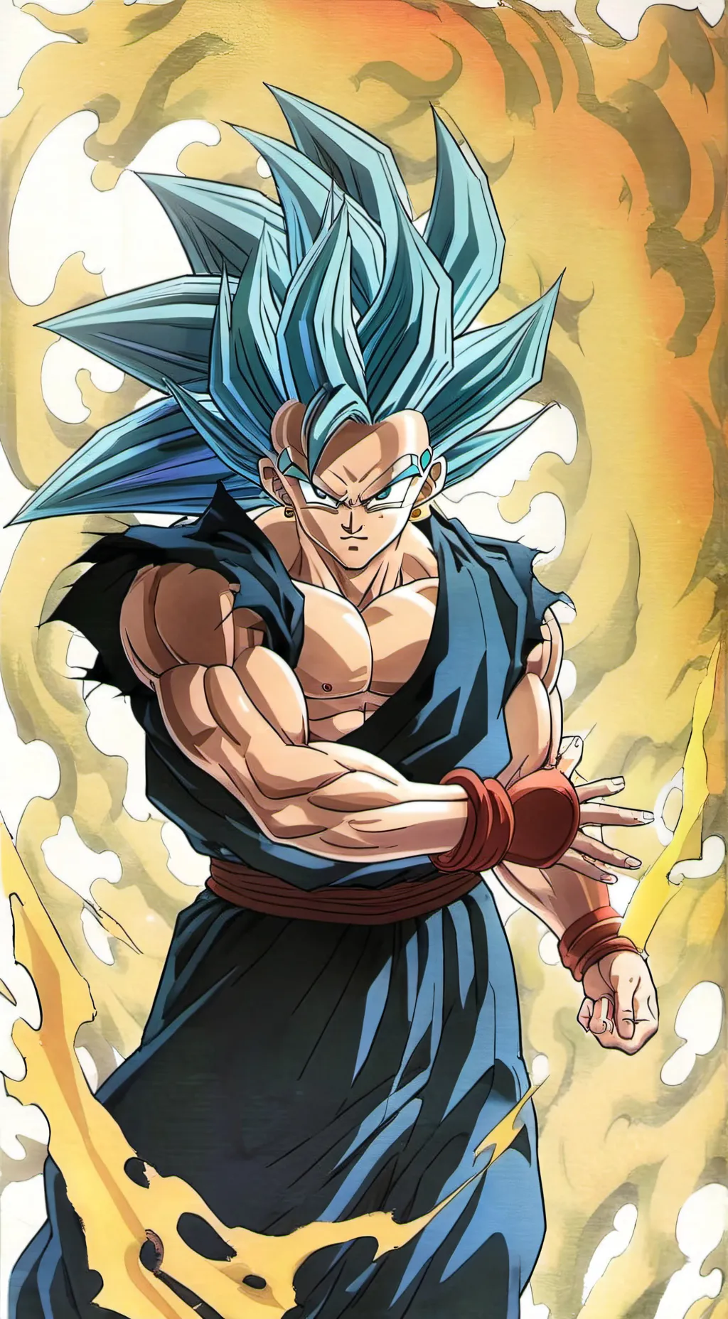 ai character: vegito blue ssj 3 background