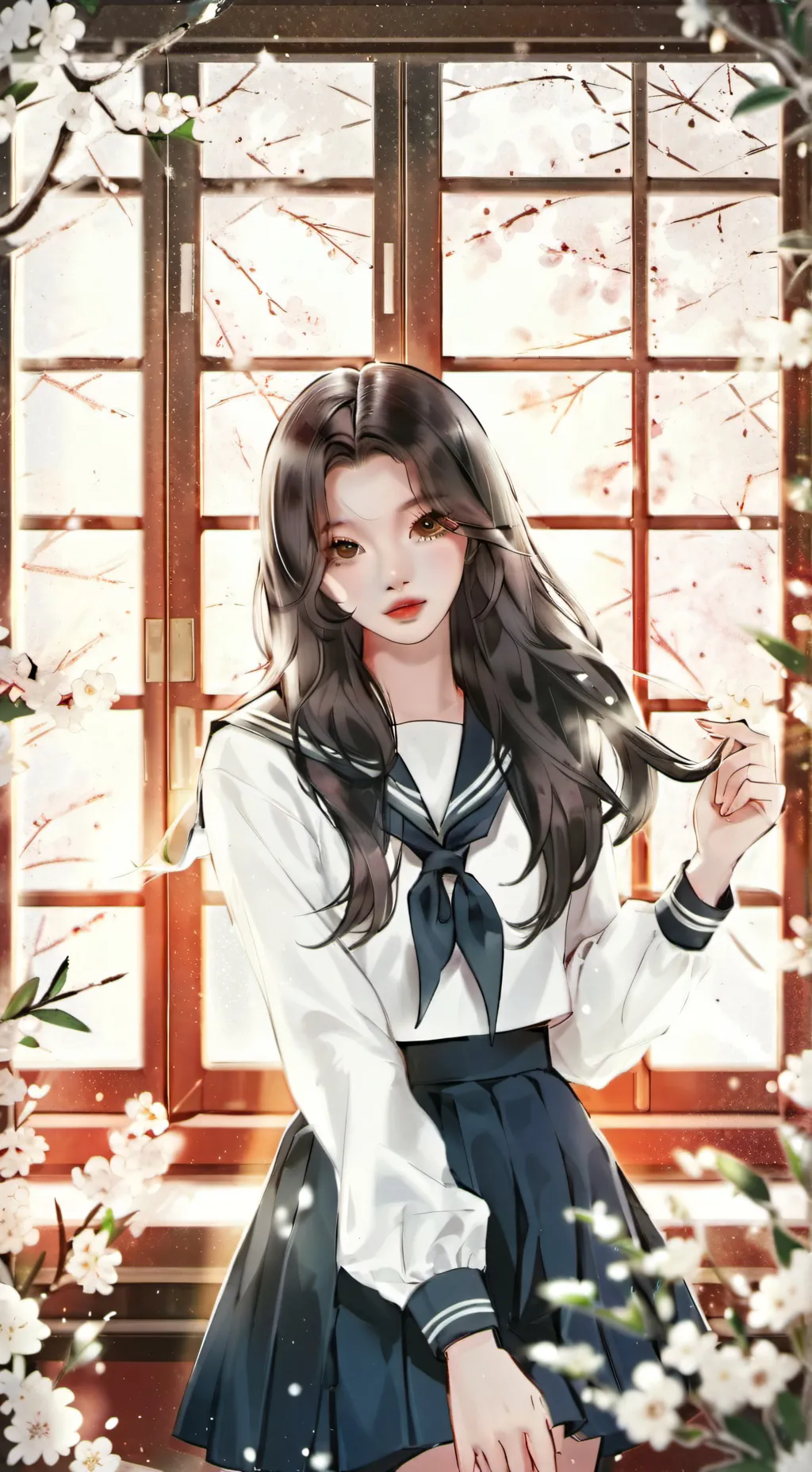 ai character: Aurora background