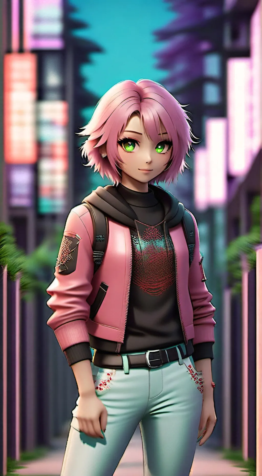 ai character: luna  background