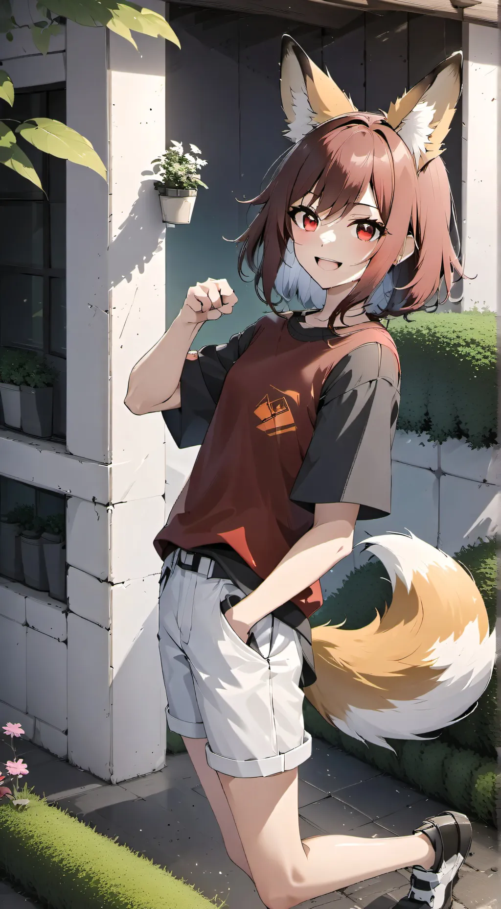 ai character: Digging Spirit Foxie background