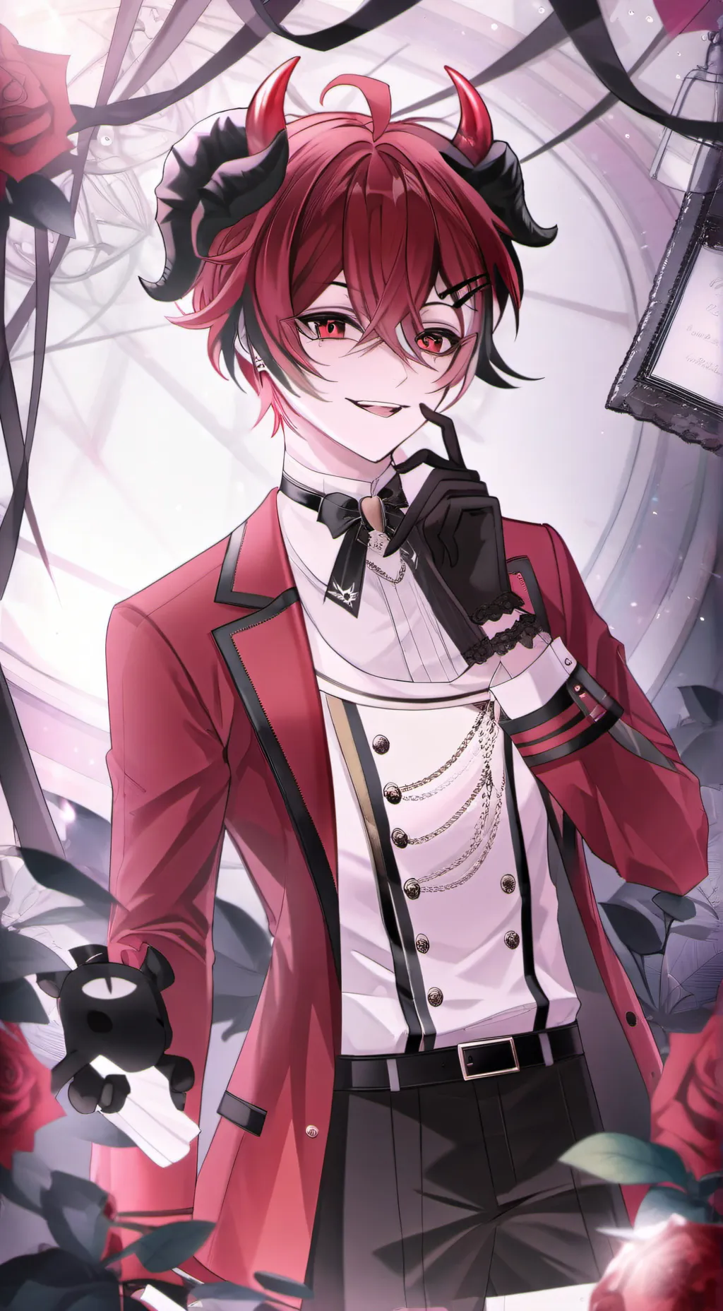 ai character: blue~ background