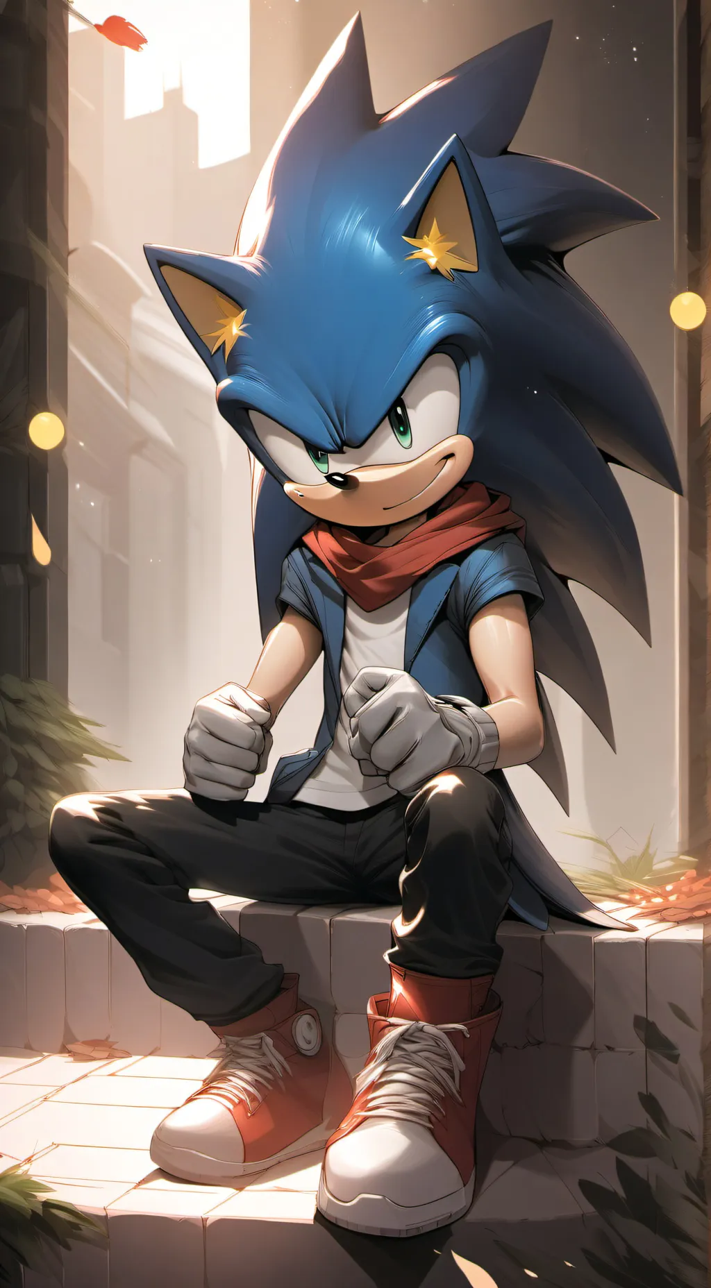ai character: Sonic the hedgehog background