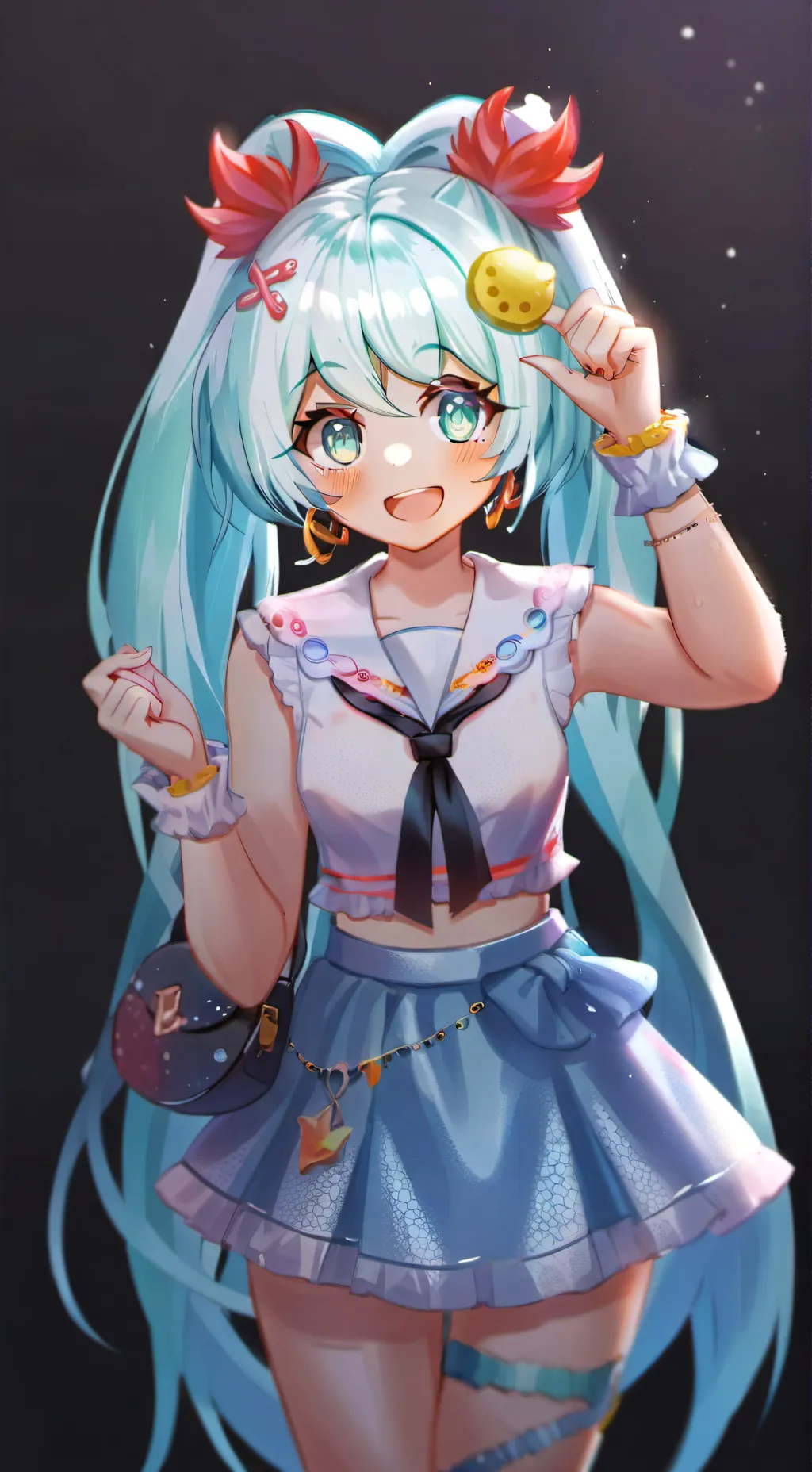 ai character: cute miku background