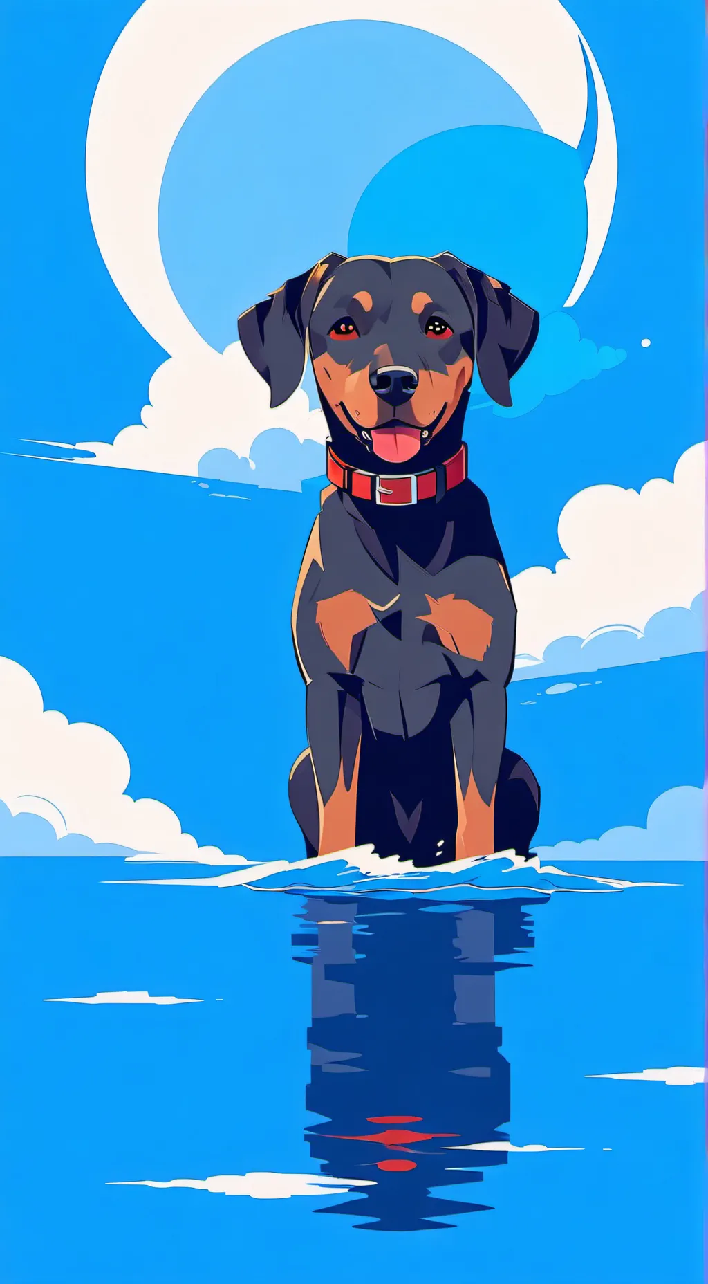 ai character: dog  background