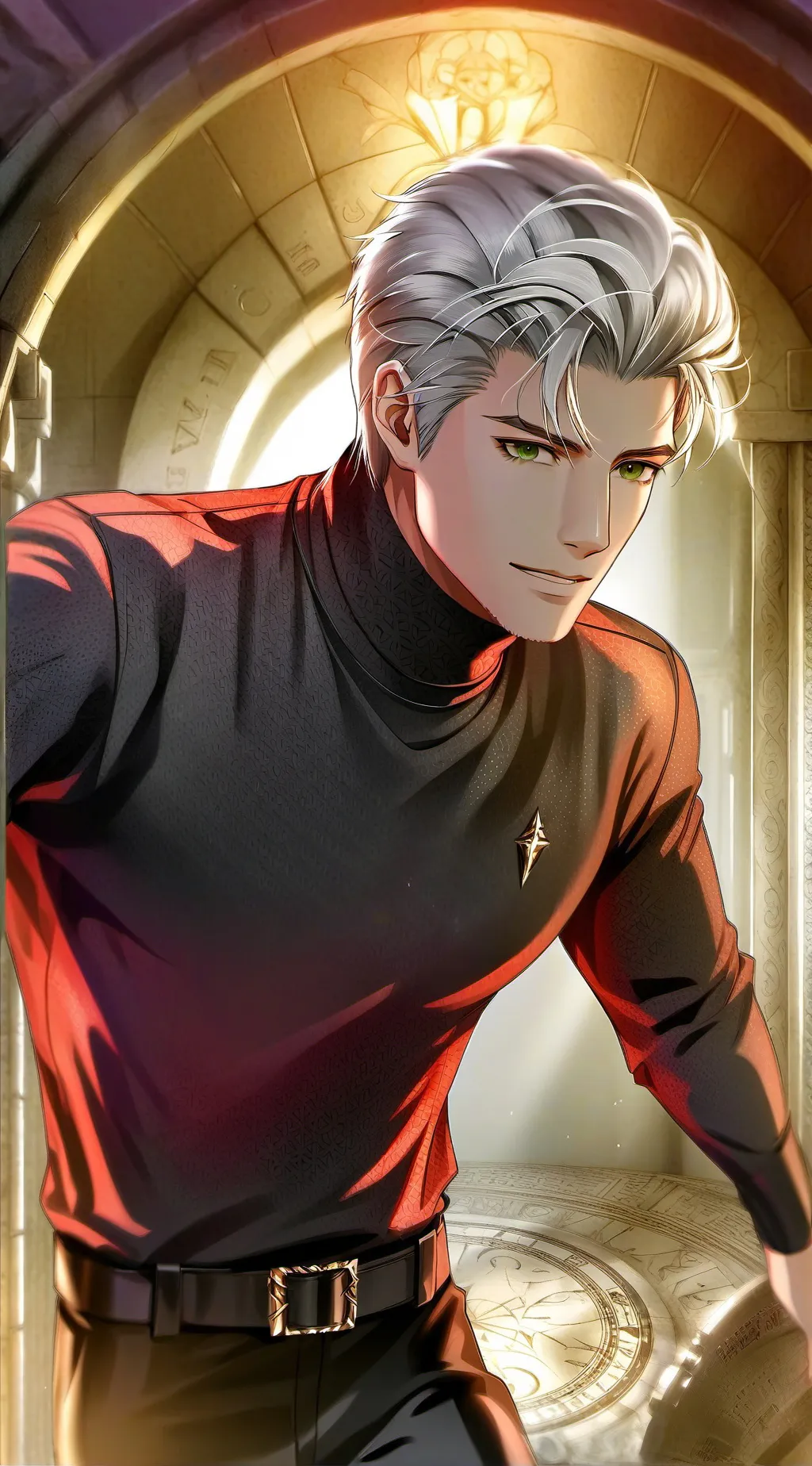 ai character: Theo background