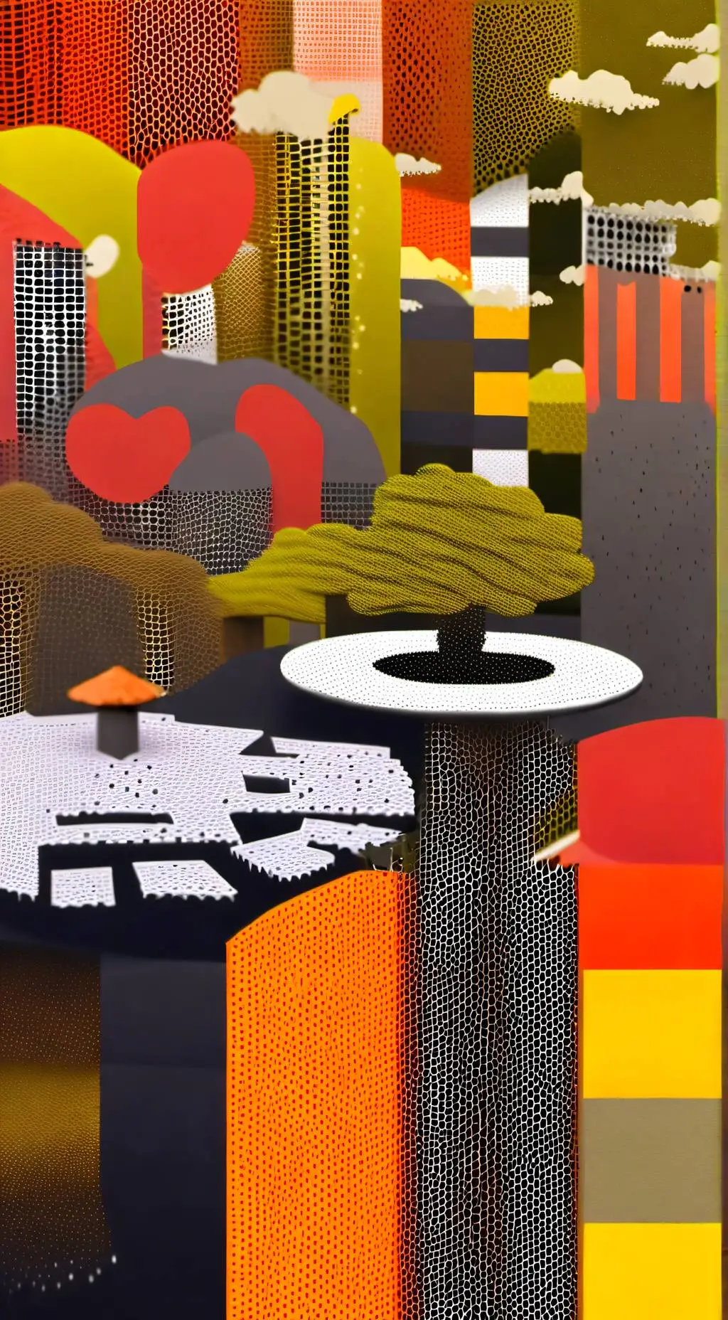 ai character: Sprunki pyramixed  background