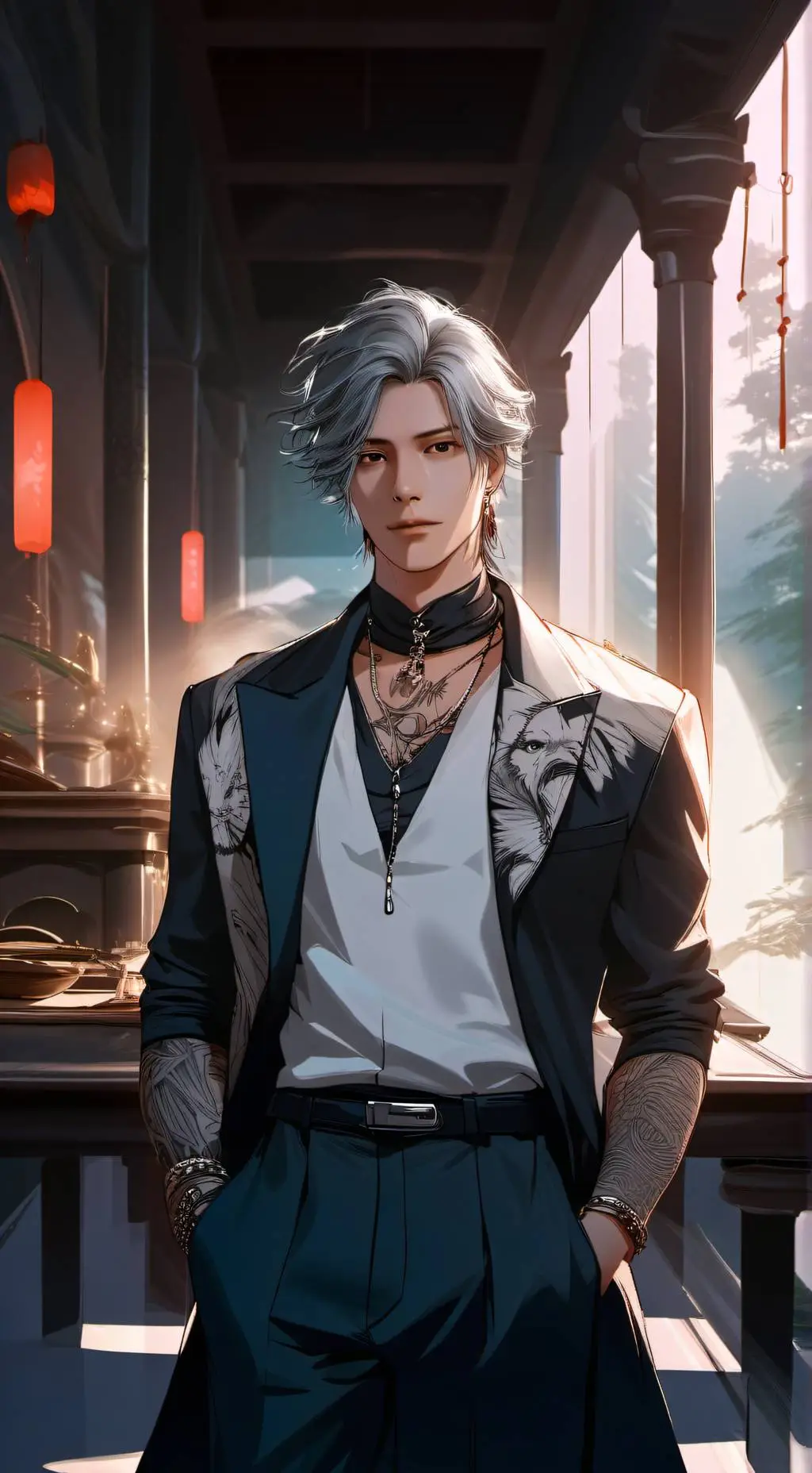 ai character: Saturn background