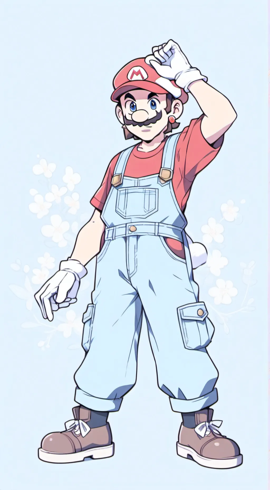 ai character: MARIO! background