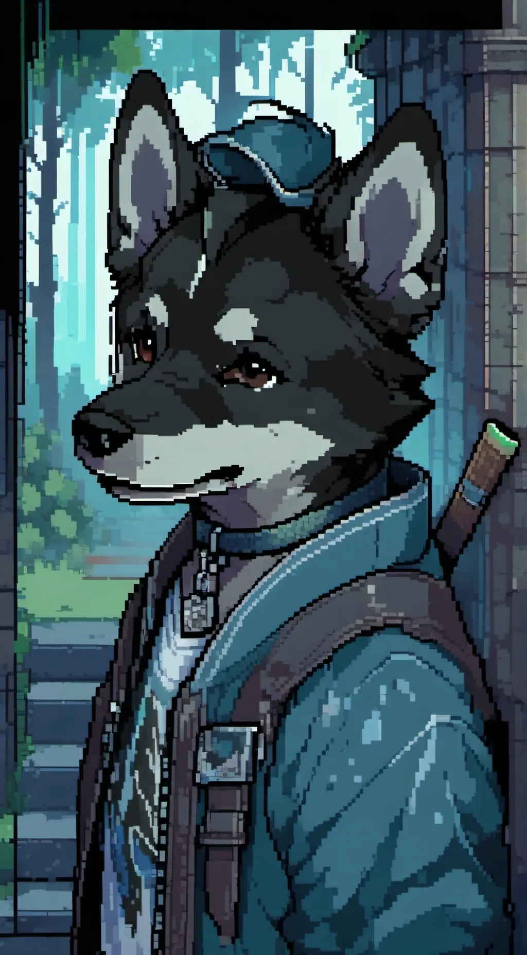 ai character: dog background