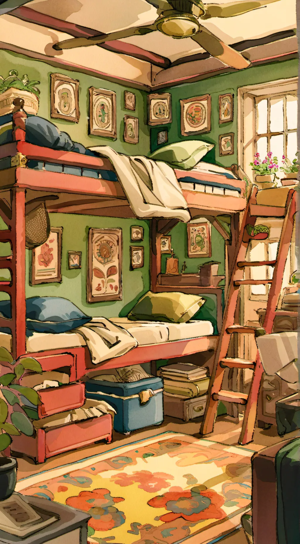 ai character: U.A Dormitories background