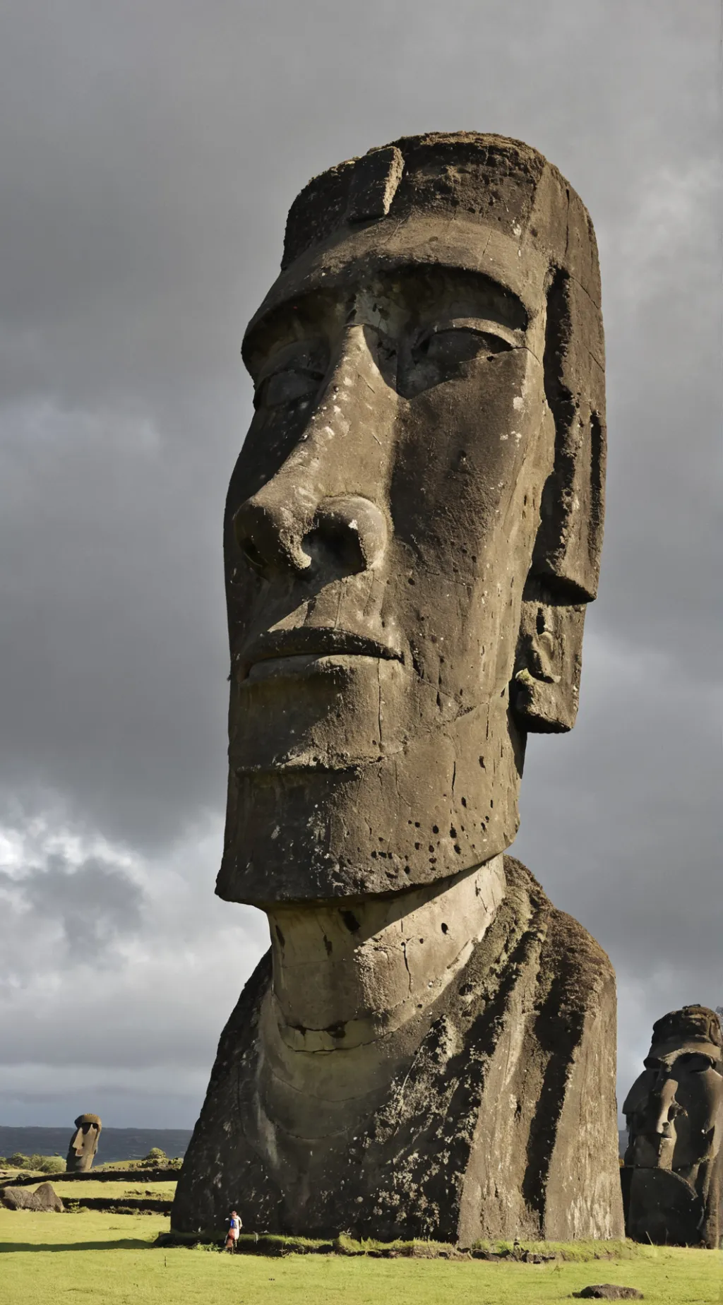 ai character: Sigma moai background