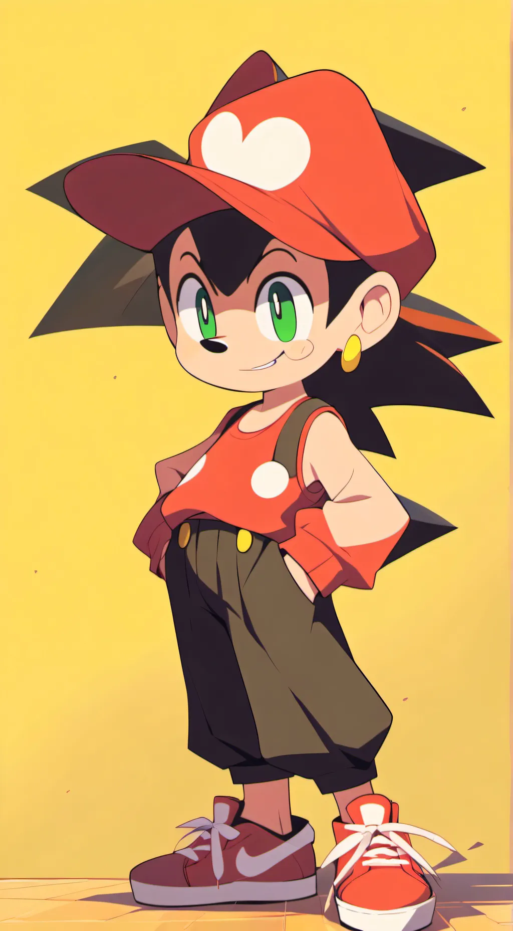 ai character: sonic y mario background