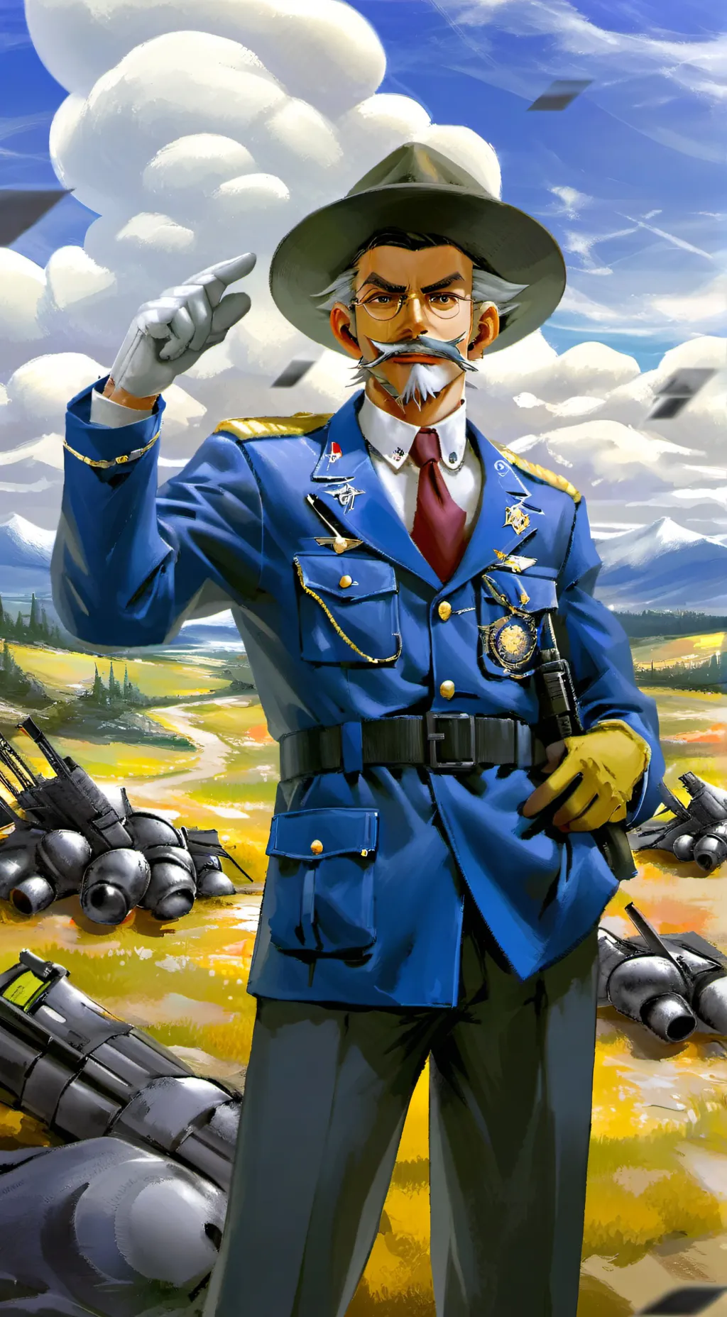 ai character: G.U.N DE SONIC 3 background