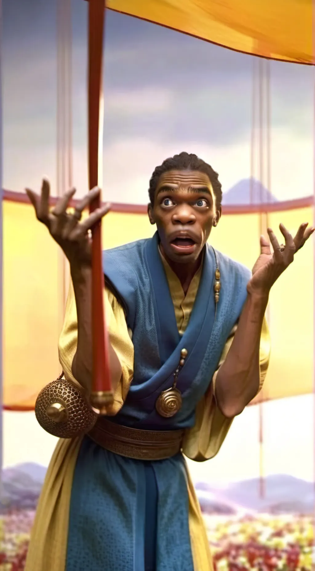 ai character: trappy man background