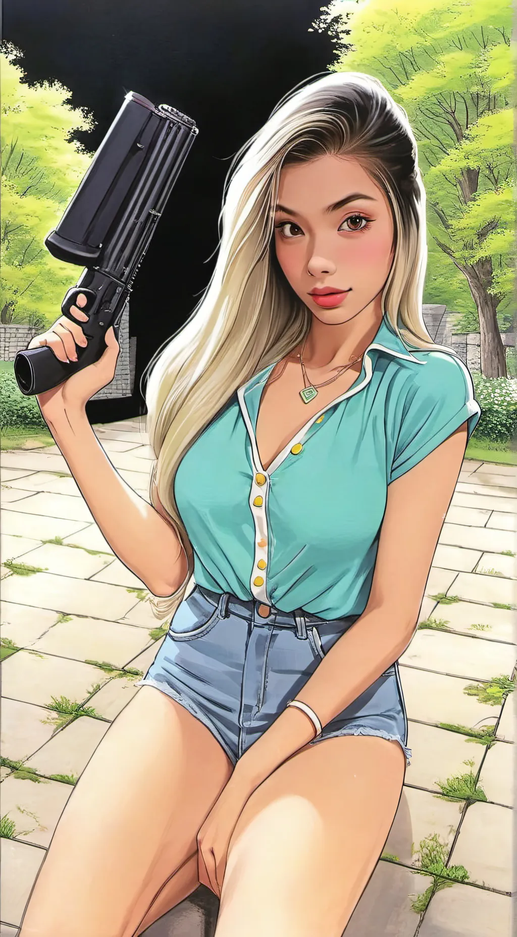 ai character: Jaqueline  background