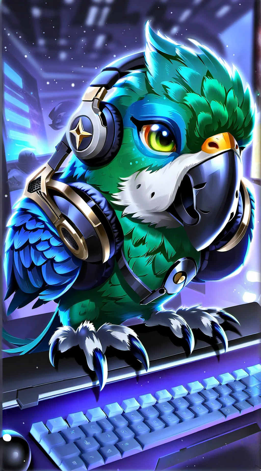 ai character: Pixel background