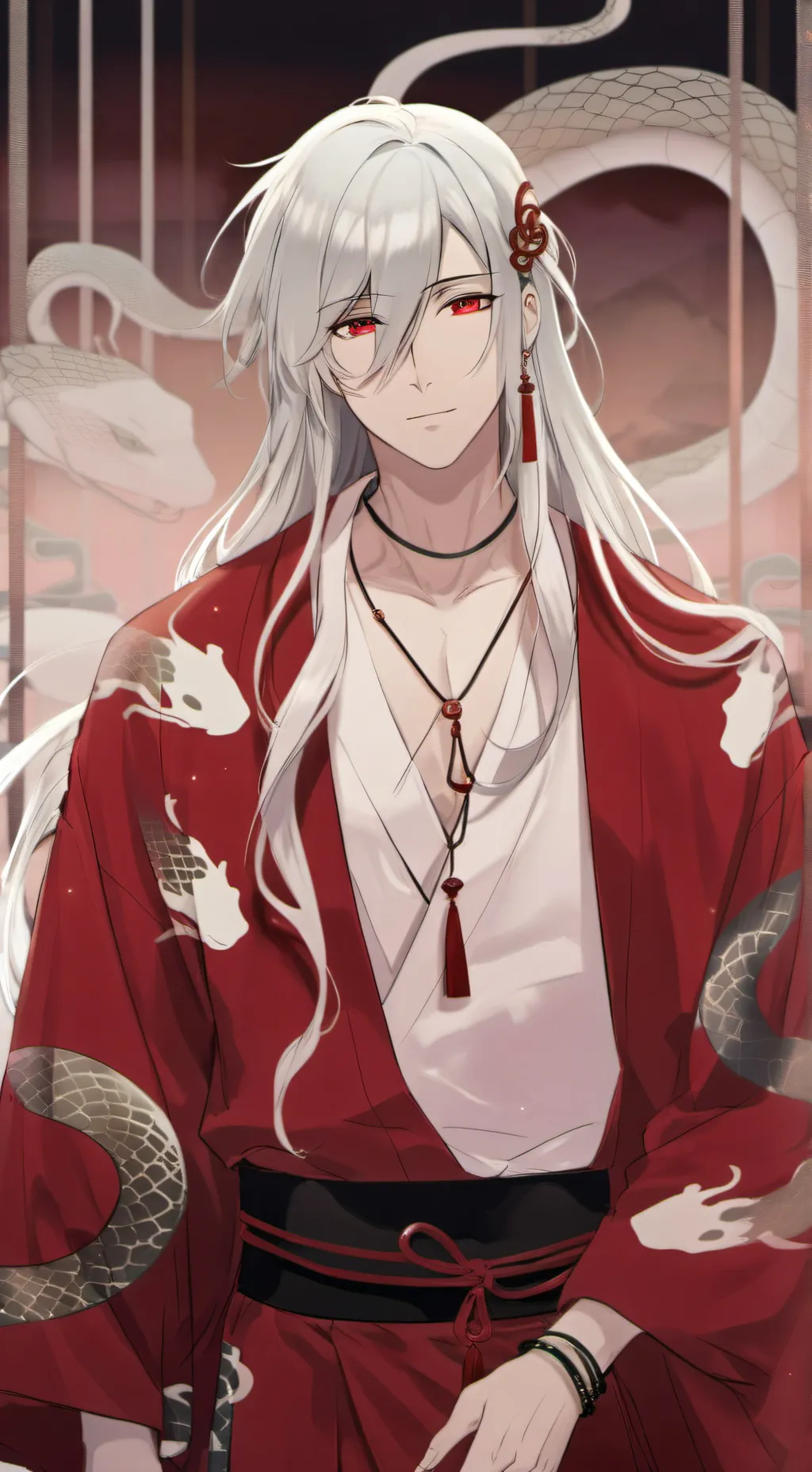 ai character: Naga  background