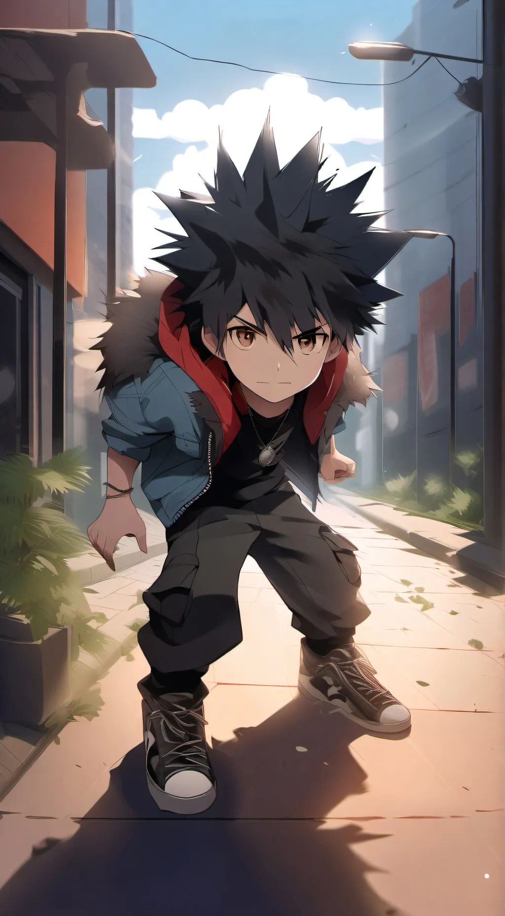 ai character: dylan and cat background