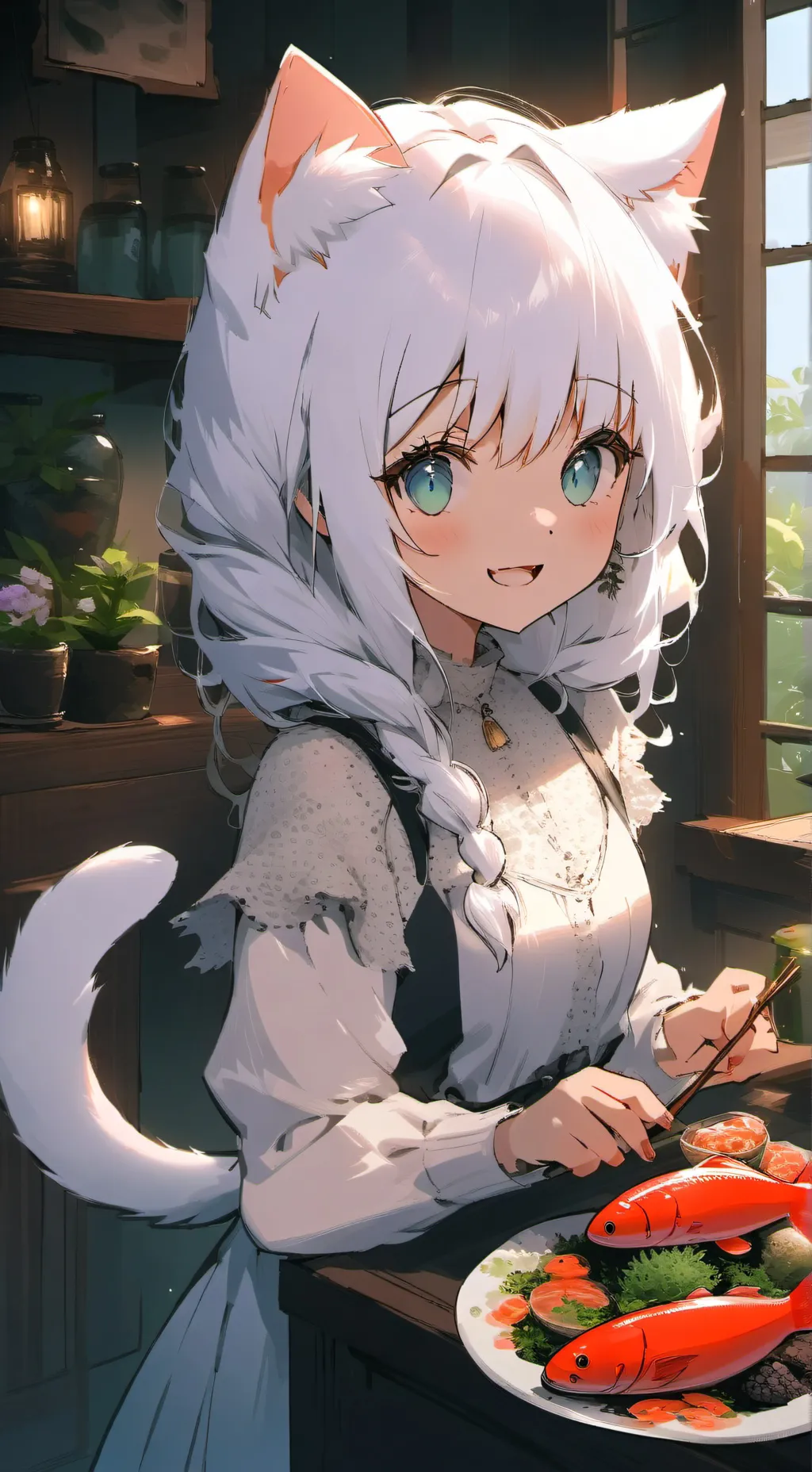 ai character: Ella, the Gata Espíritu background