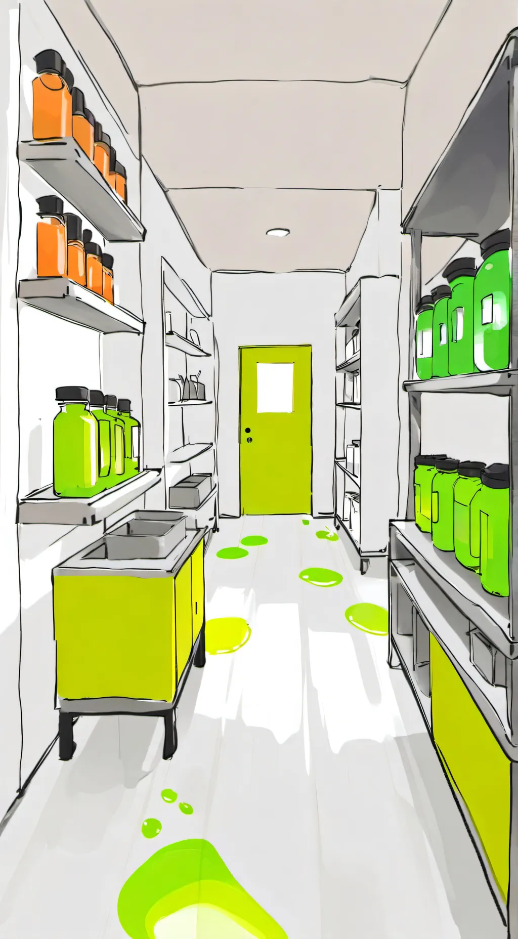 ai character: Lugar abandonado background