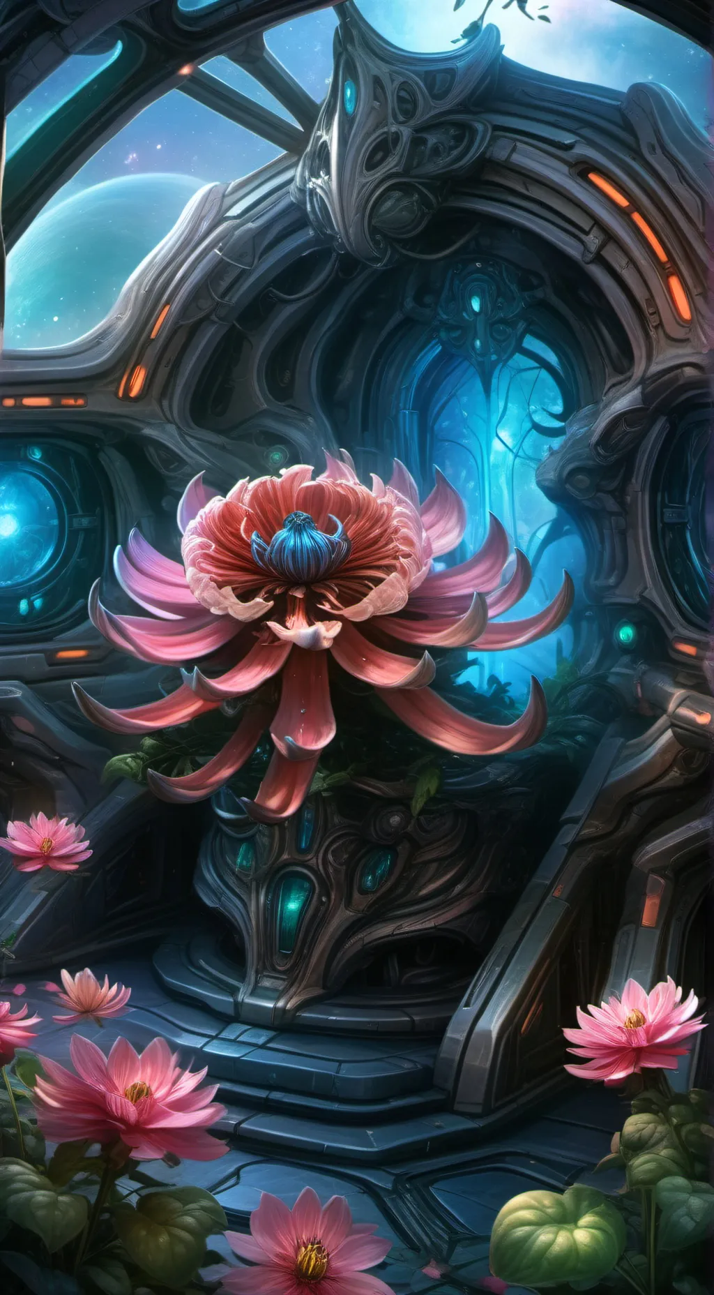 ai character: The Flower background