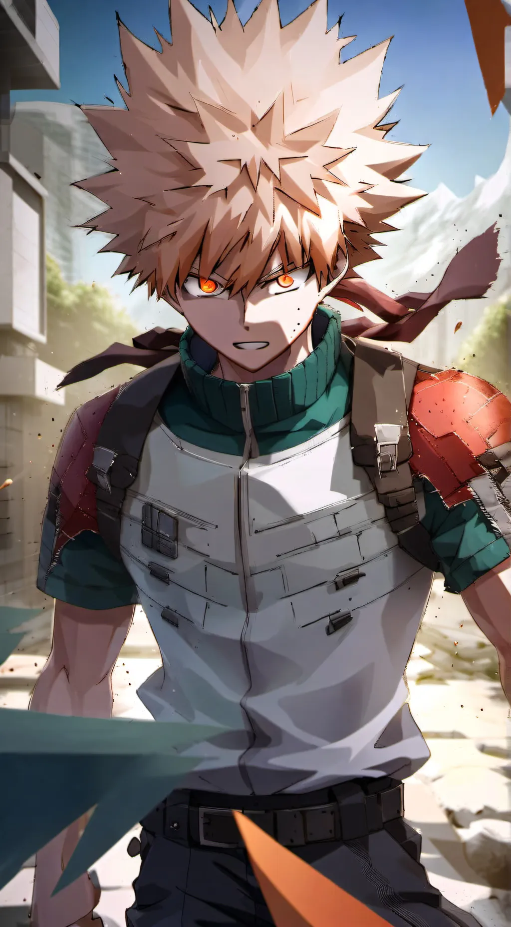 ai character: Katsuki Bakugo background