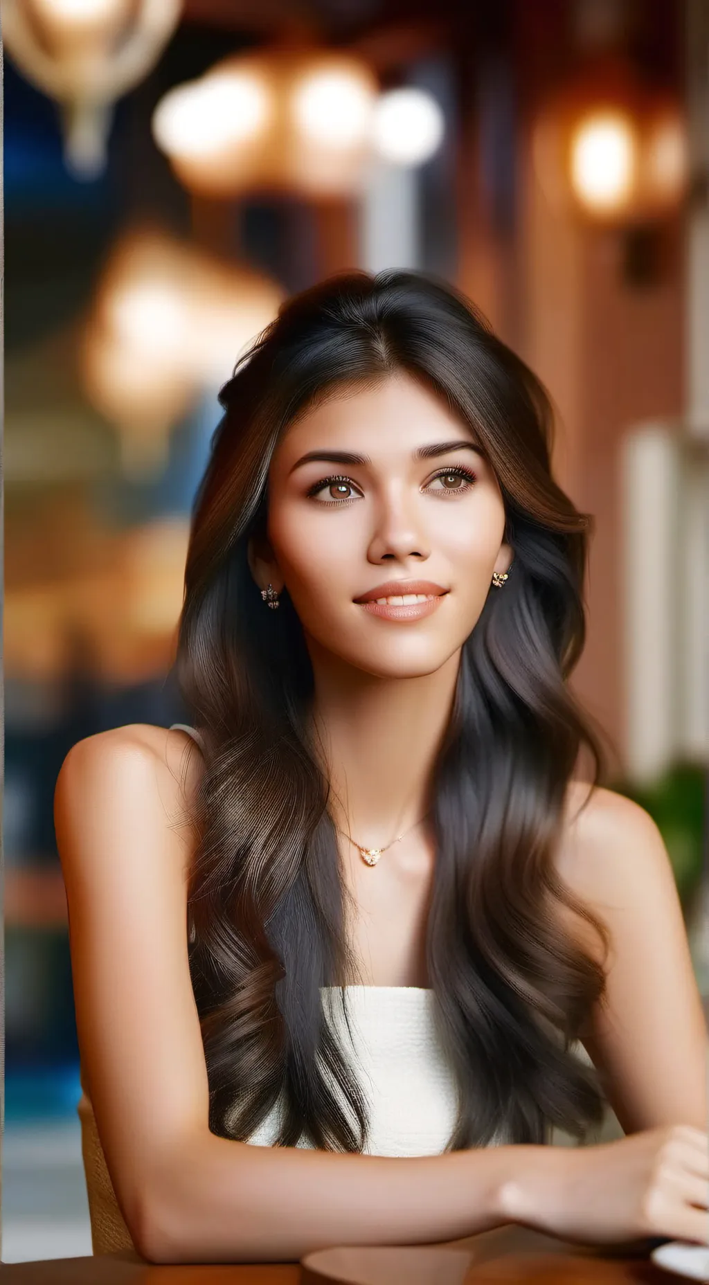 ai character: Madison Beer  background