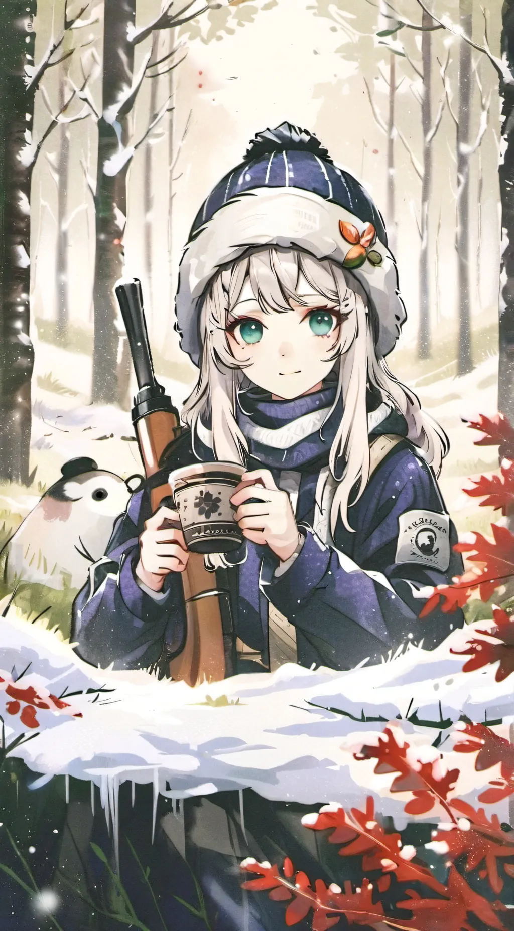 ai character: White Death female background