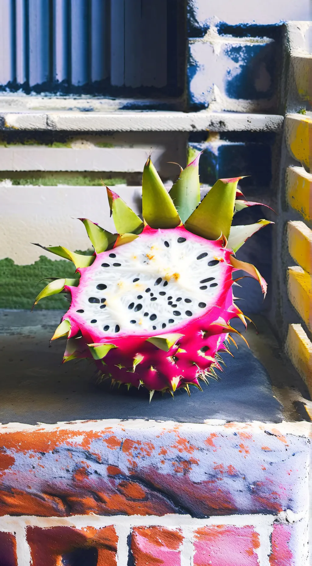 ai character: dragon fruit background