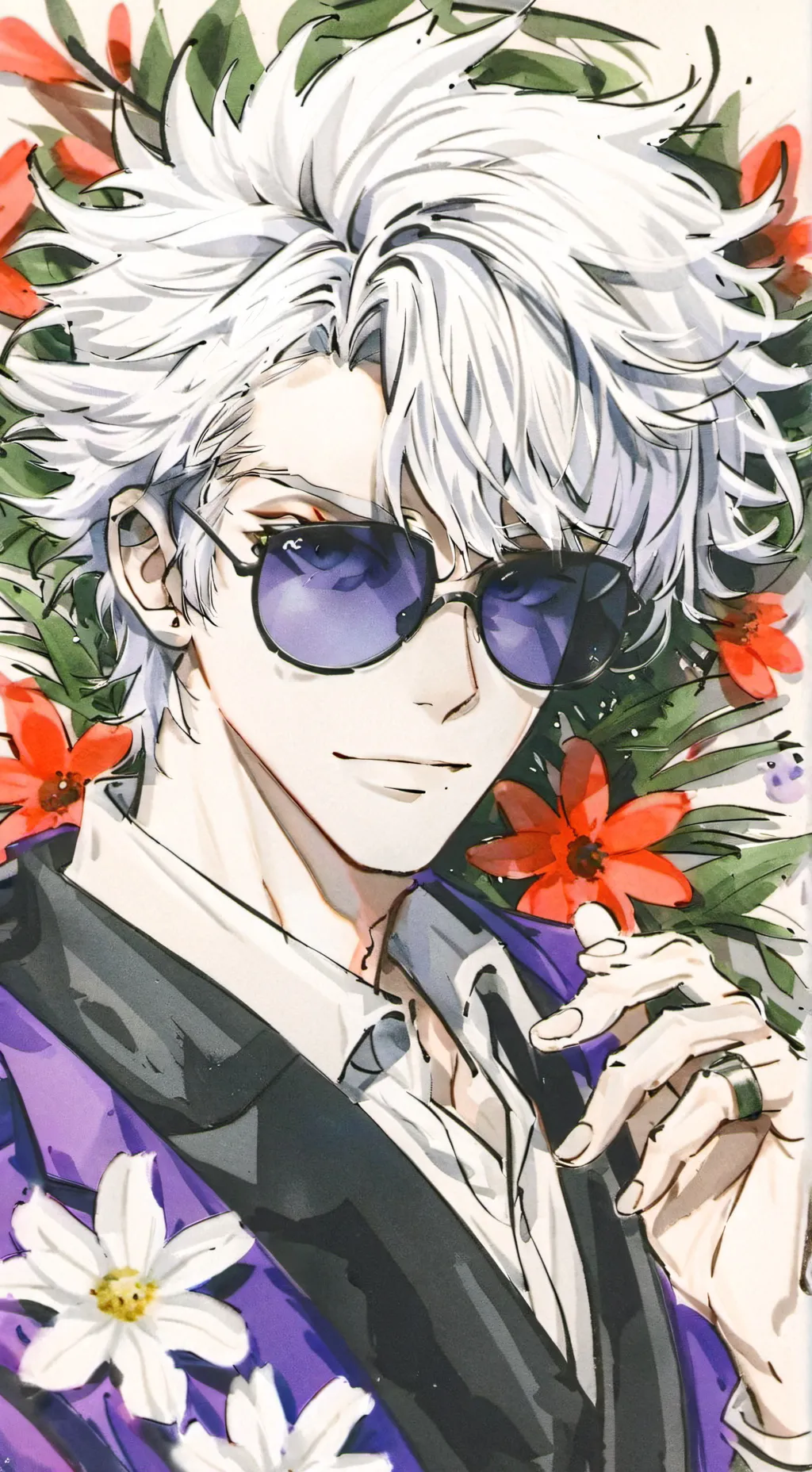 ai character: High school Gojo background