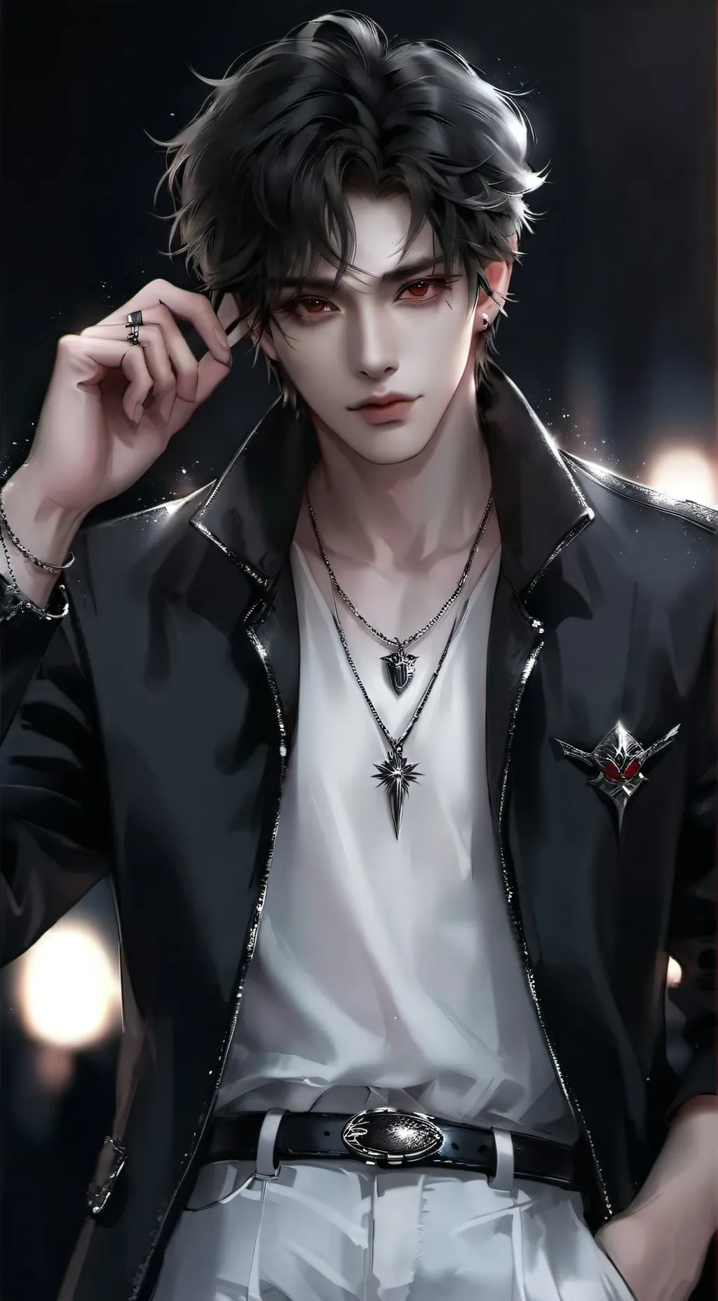 ai character: Romio Milano  background