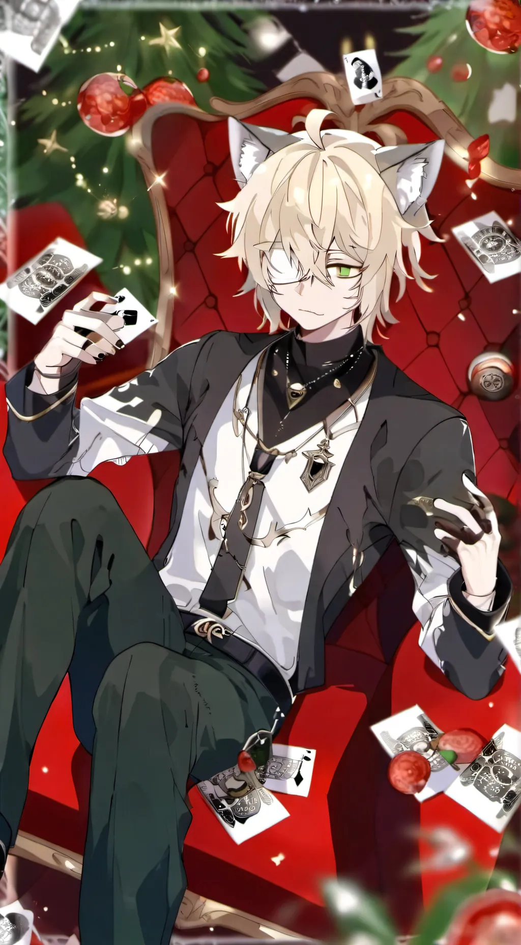 ai character: Silver background