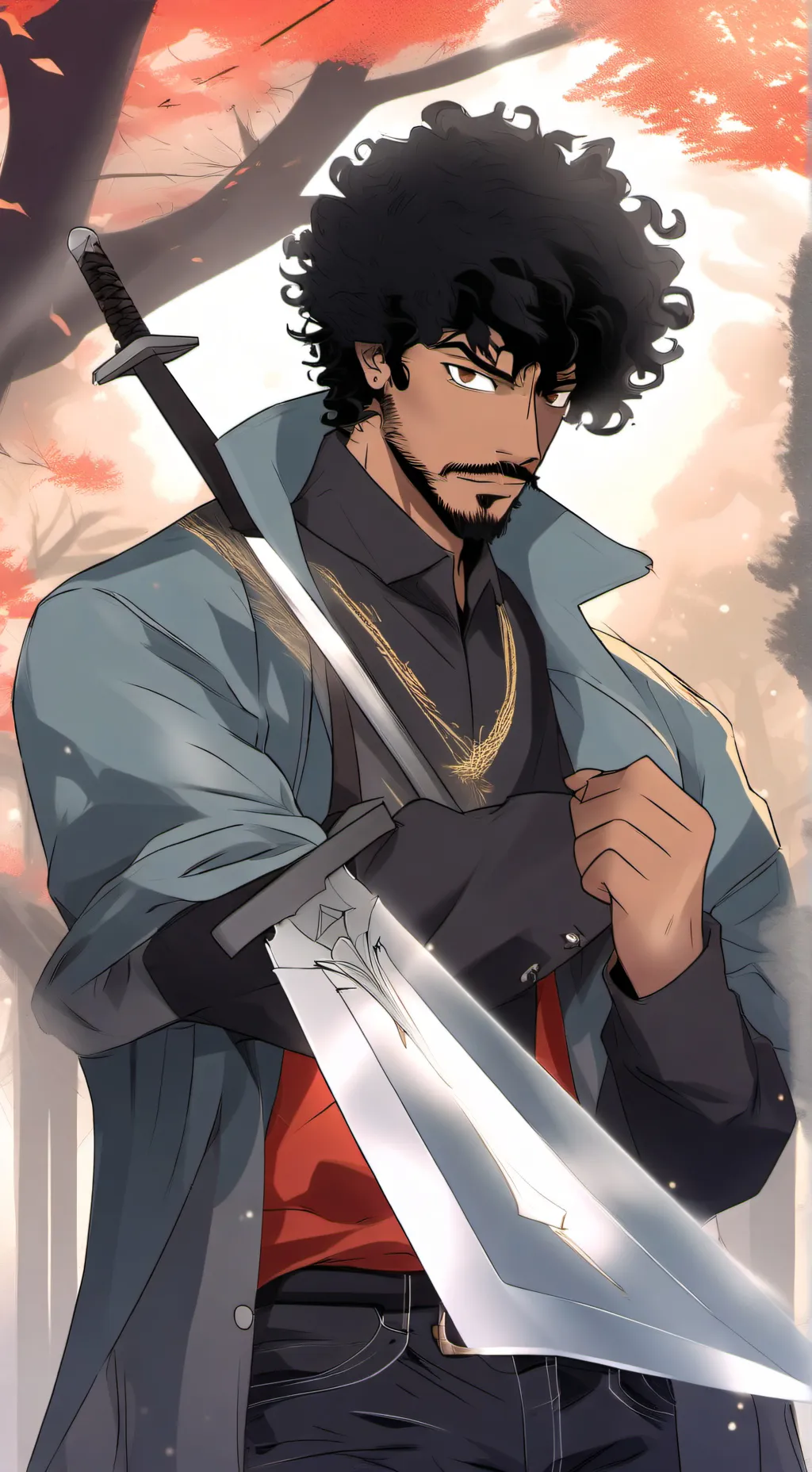 ai character: coryxkenshin🖤💙🤎 background