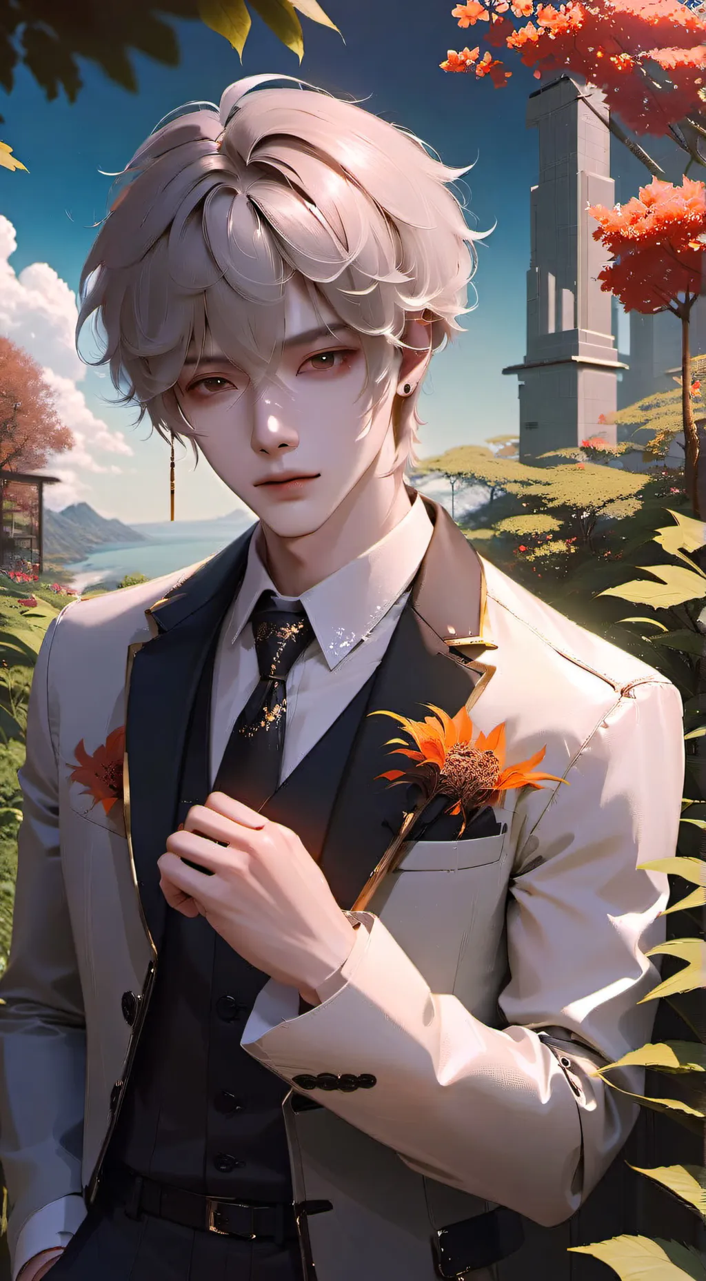 ai character: Sang-hoon🔥💥 background