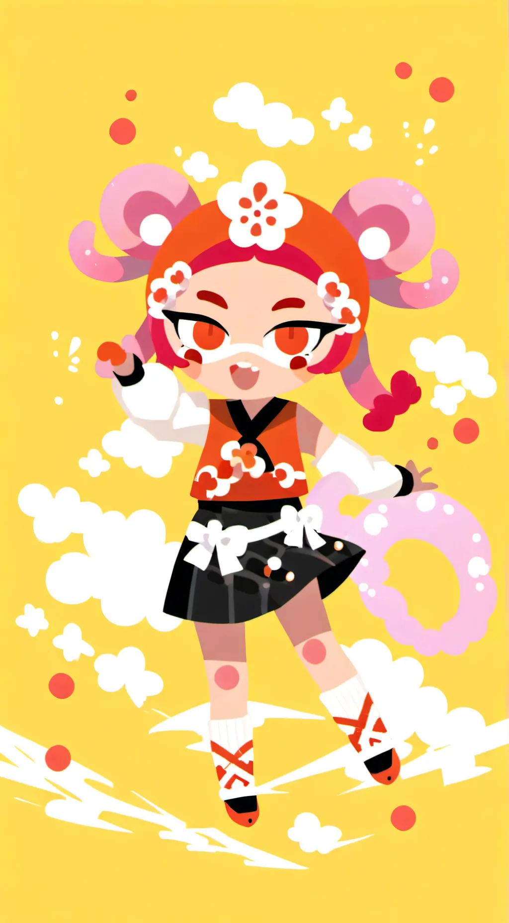 ai character: durple  is pregnan background