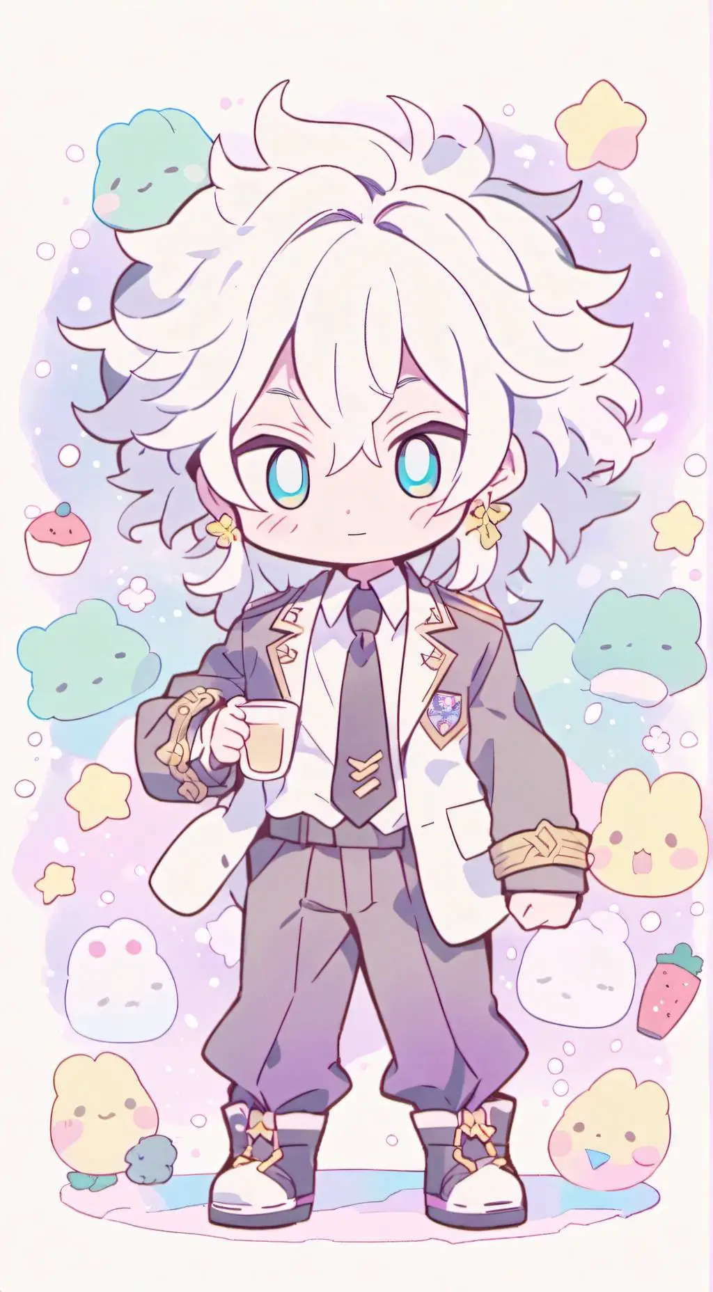 ai character: Mha bouteille  background