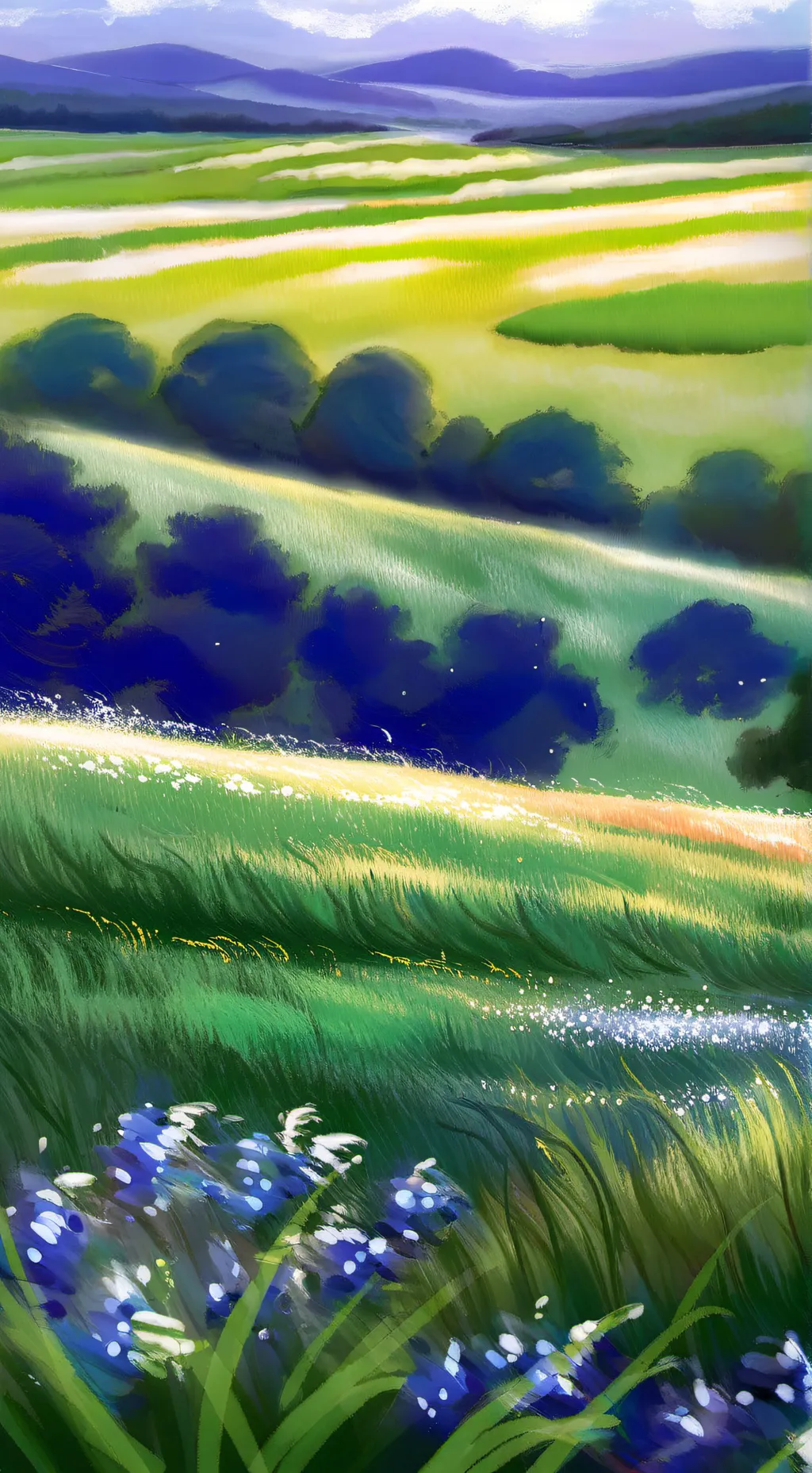 ai character: Grass background